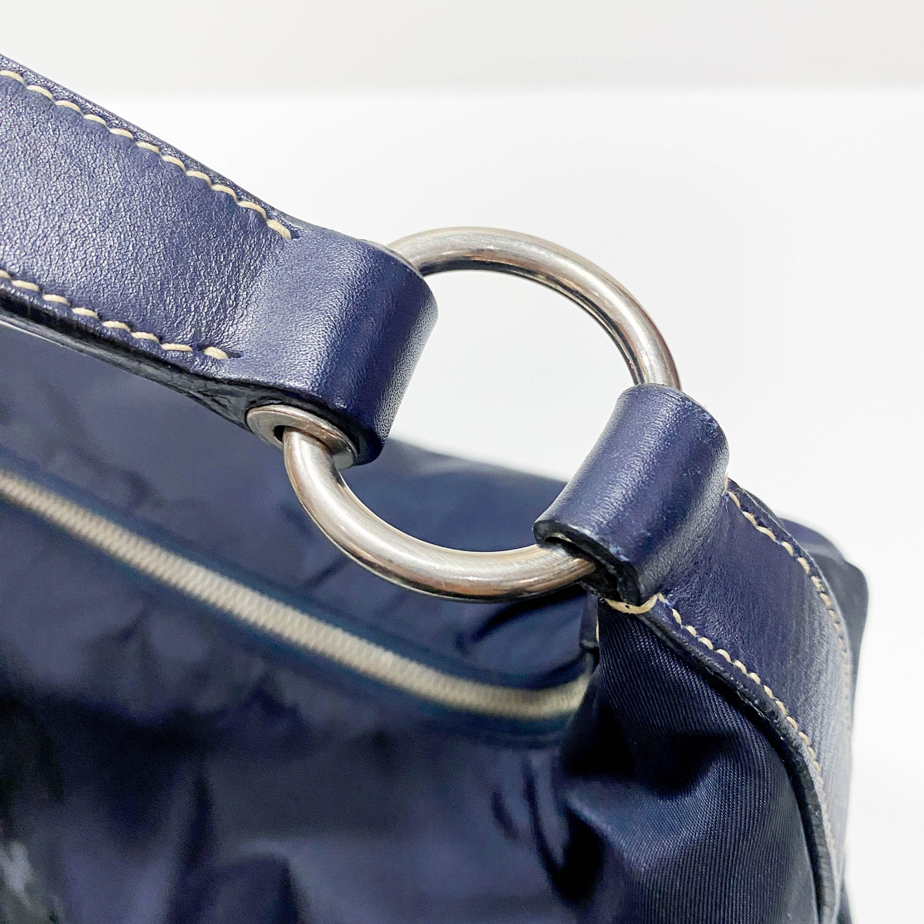 Navy Nylon Shoulder Bag
