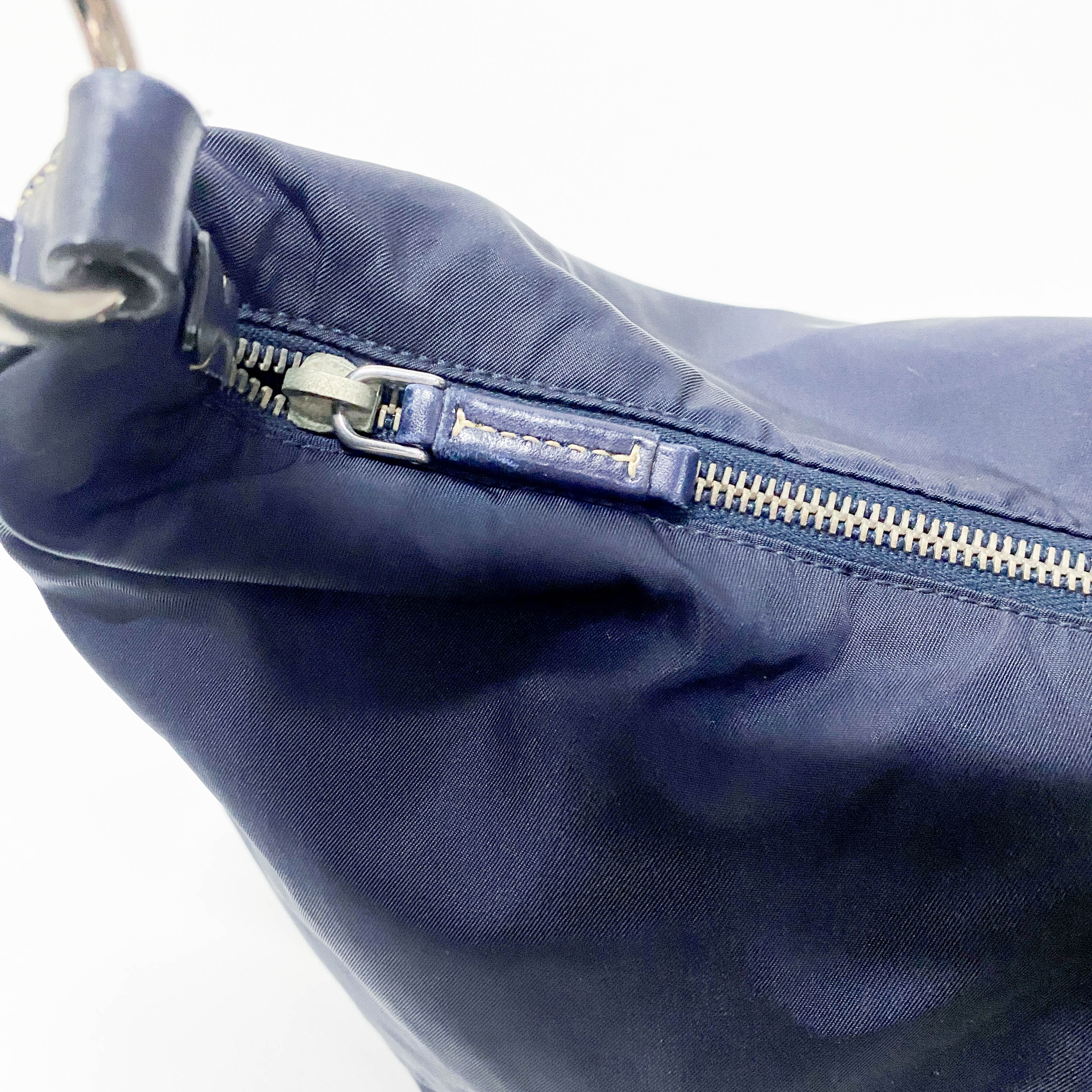 Navy Nylon Shoulder Bag