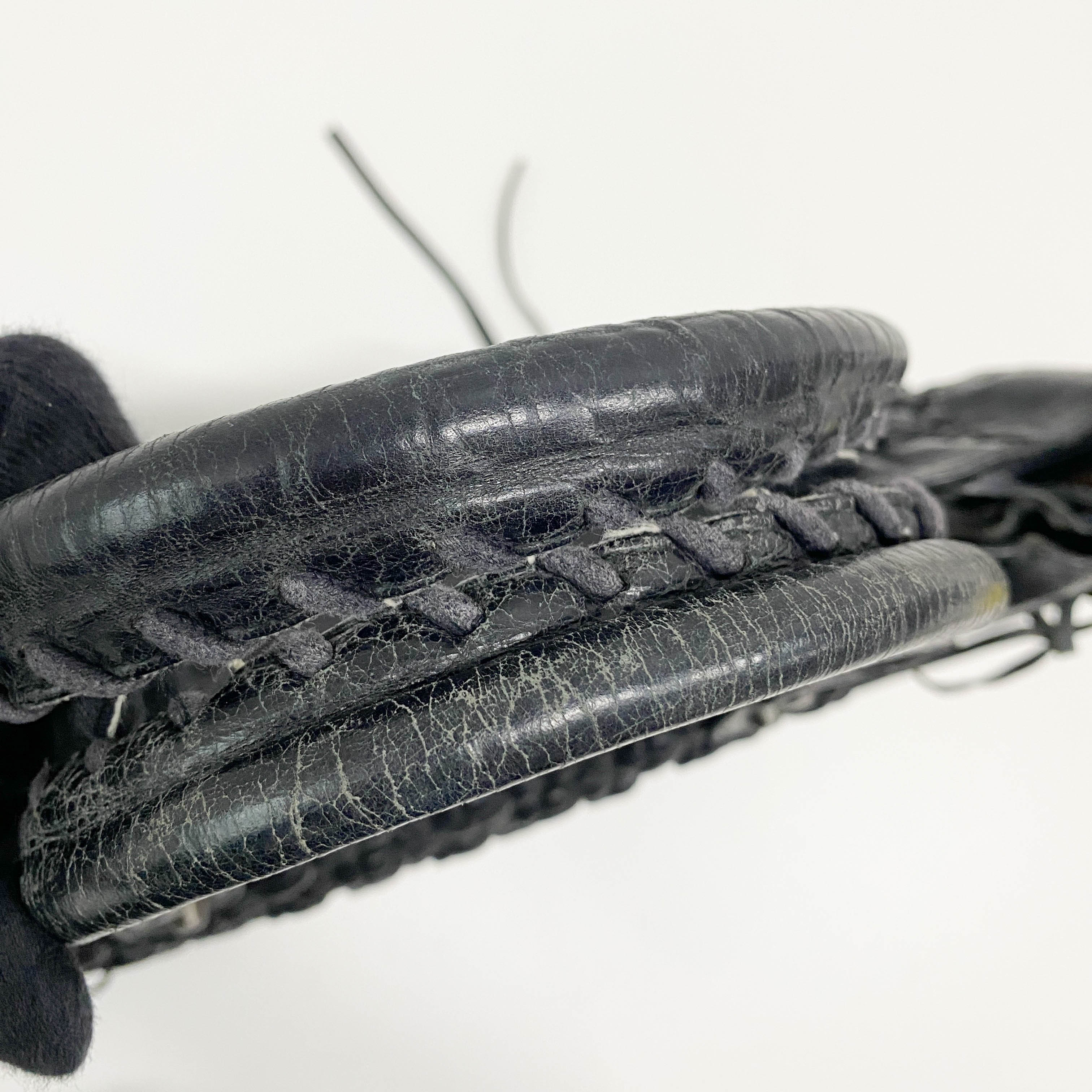 The City Black Leather Hand bag