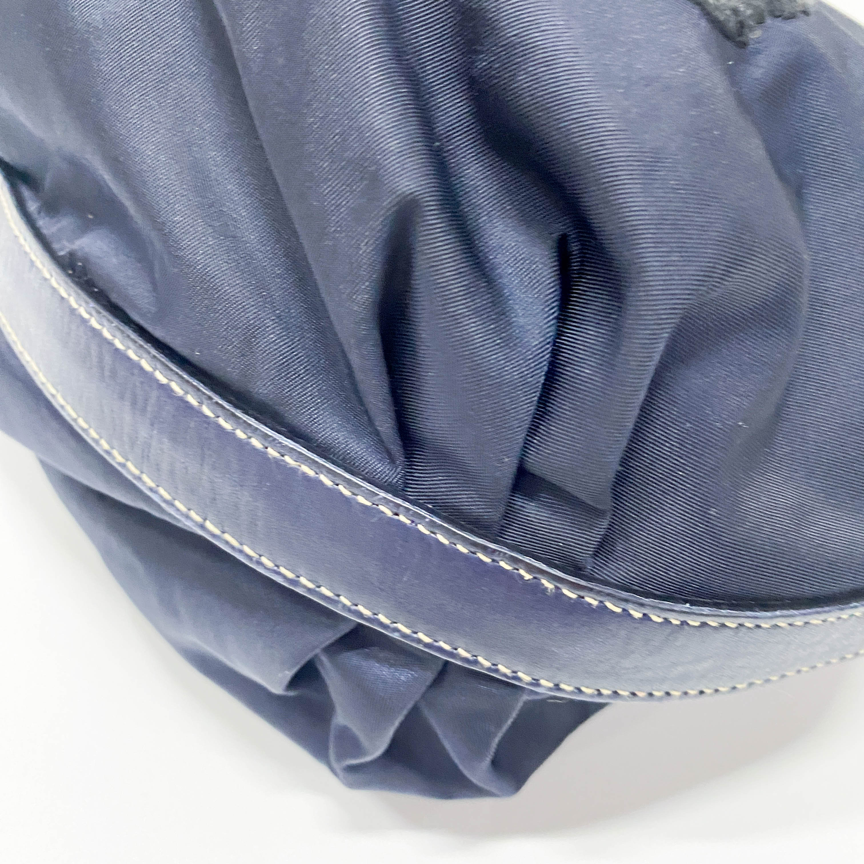 Navy Nylon Shoulder Bag