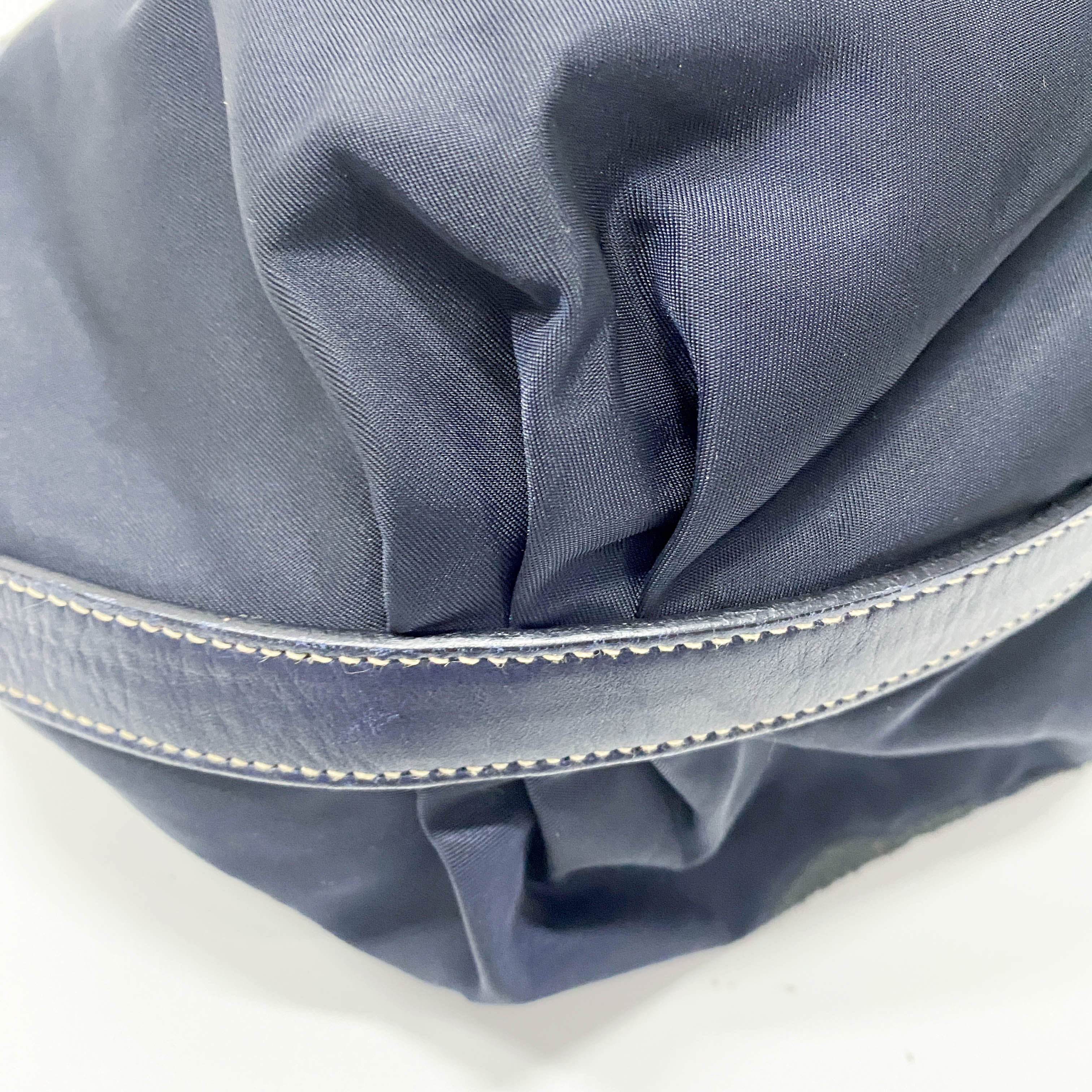 Navy Nylon Shoulder Bag