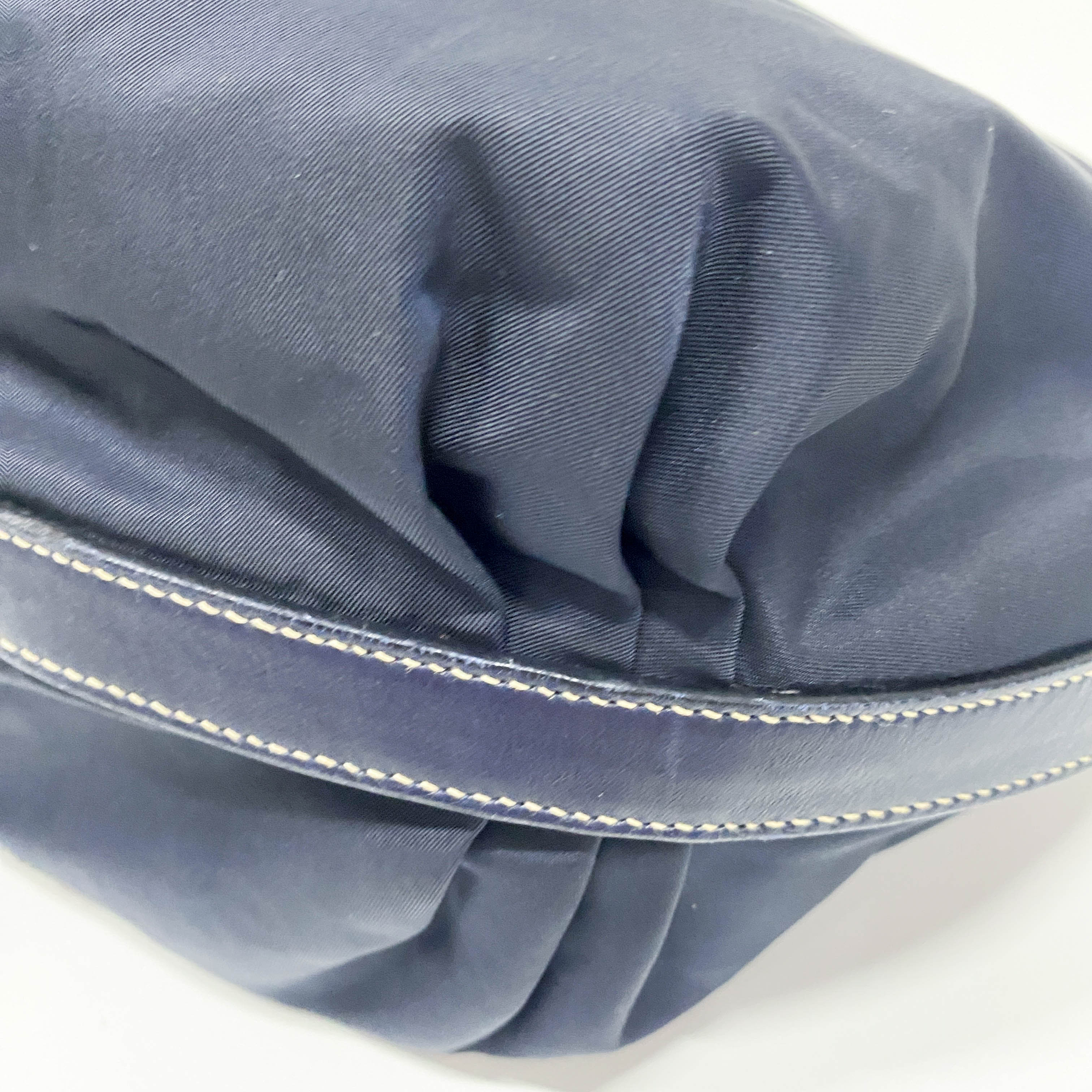 Navy Nylon Shoulder Bag