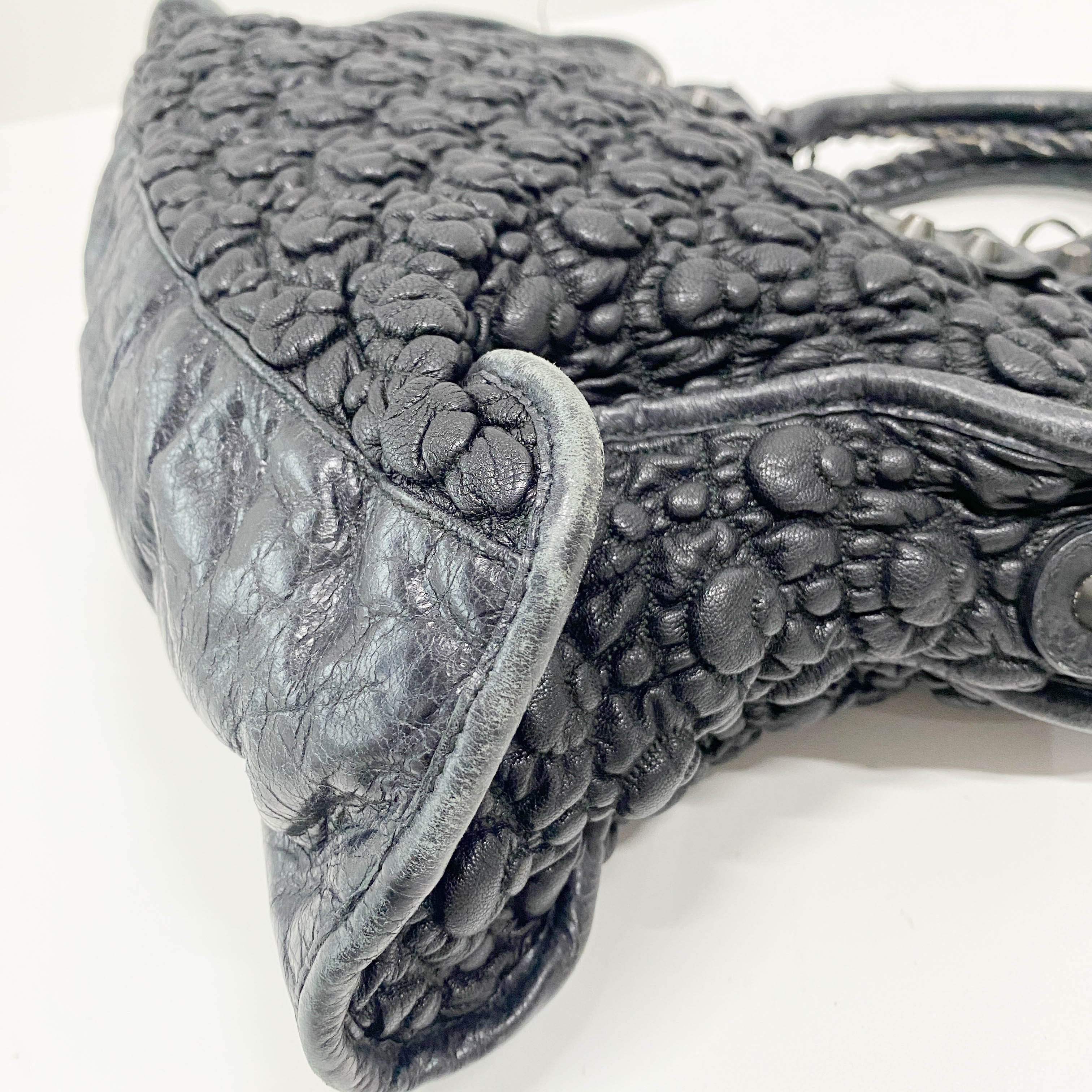 The City Black Leather Hand bag