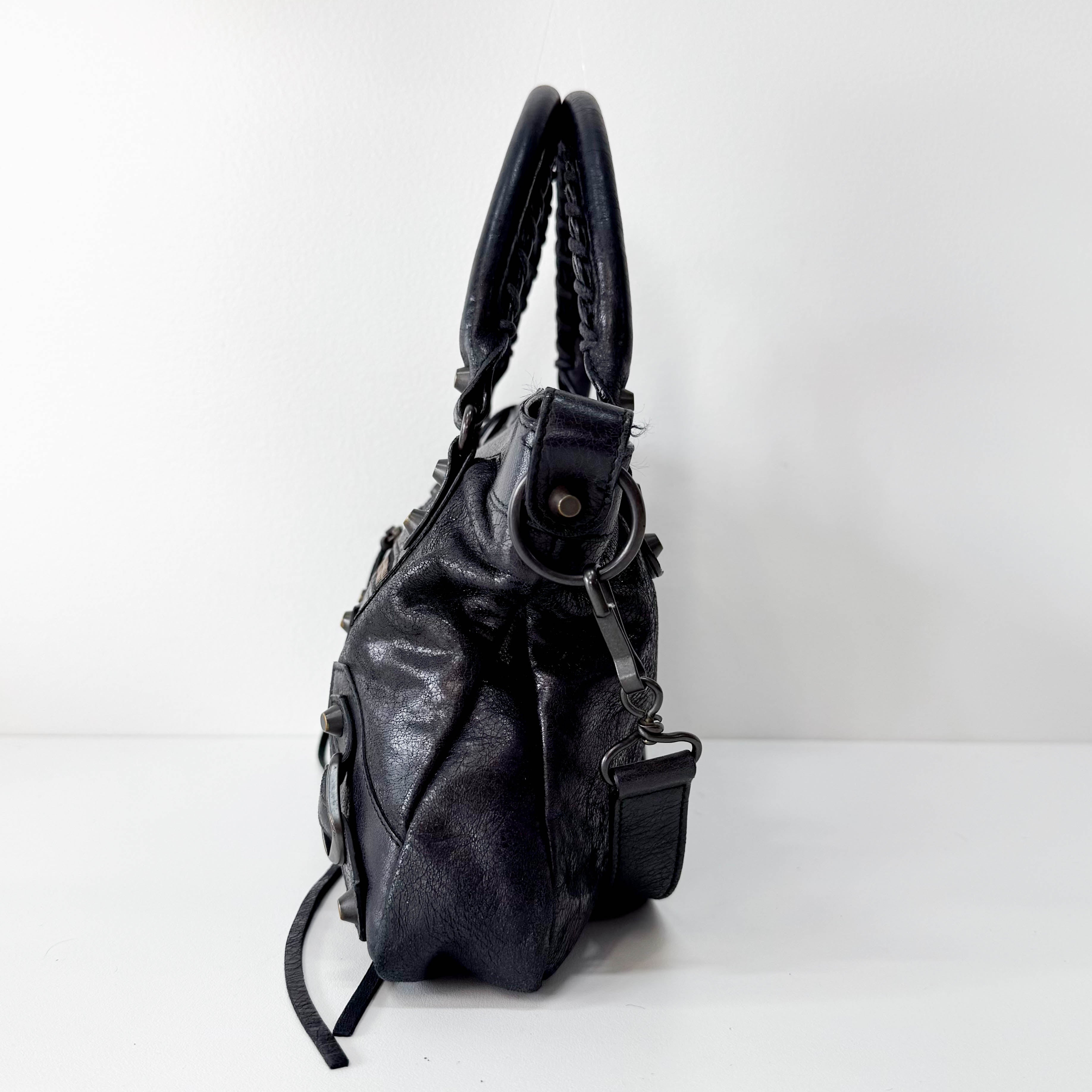 The First Black Leather Bag