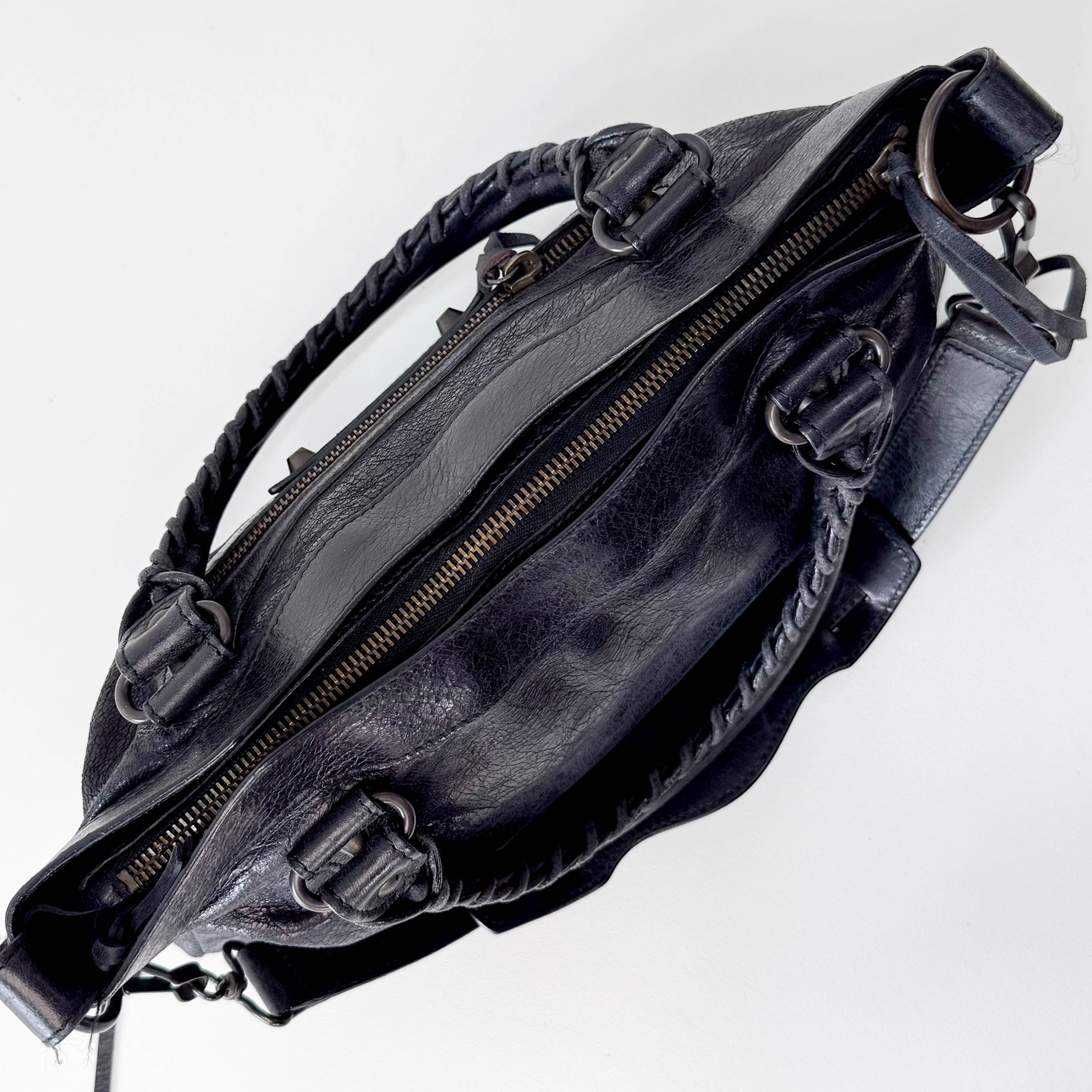 The First Black Leather Bag