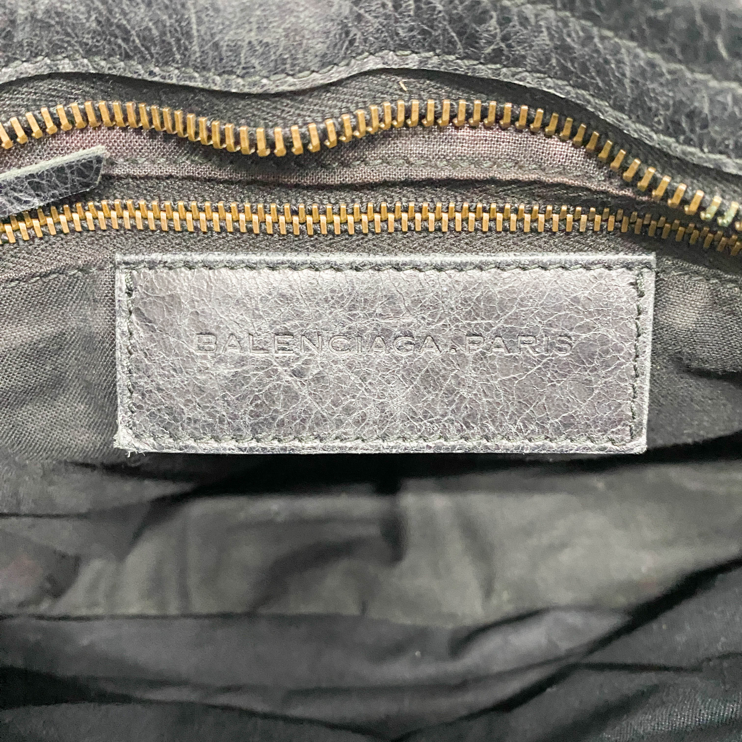 The City Black Leather Hand bag