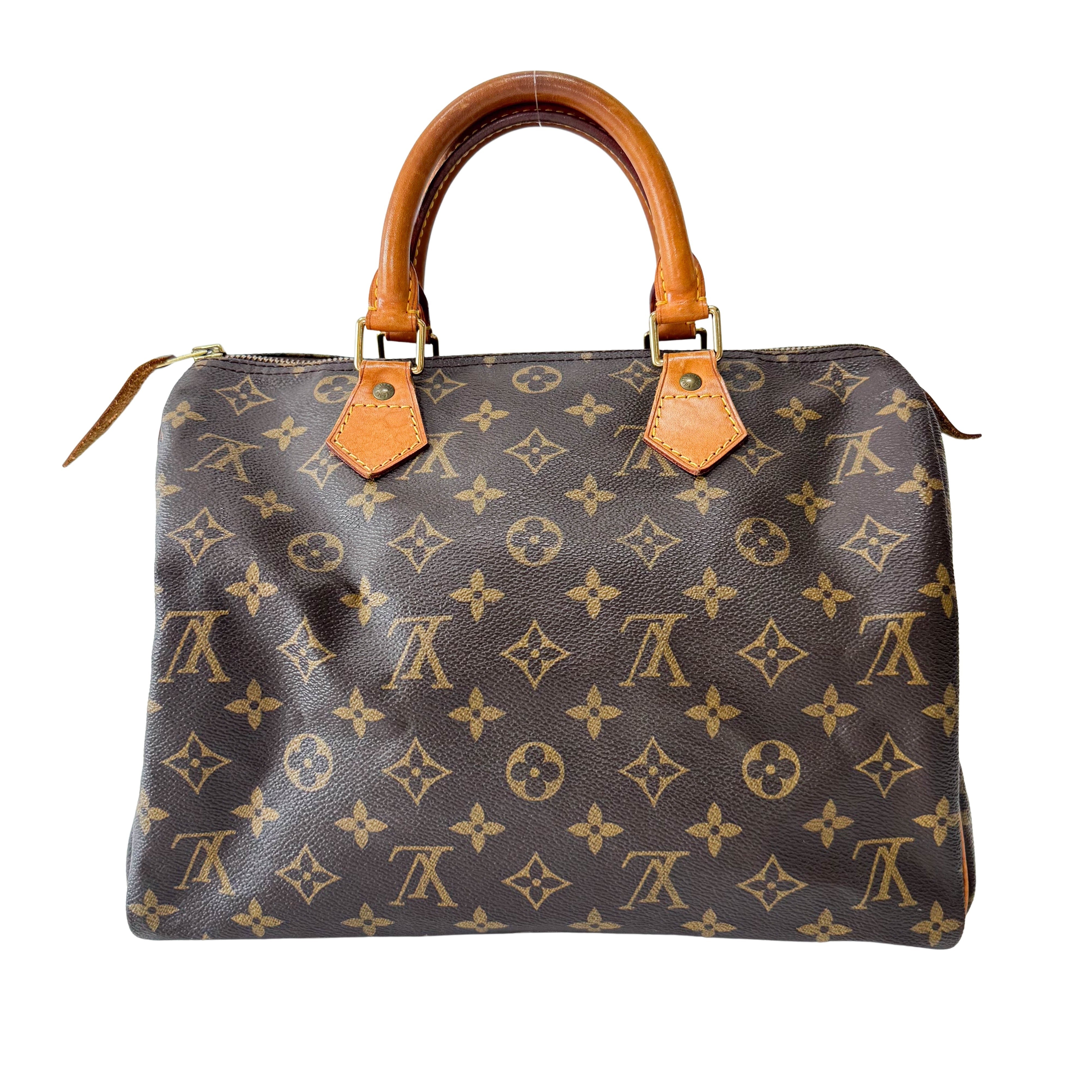 Monogram Speedy 30 Brown Leather Bag