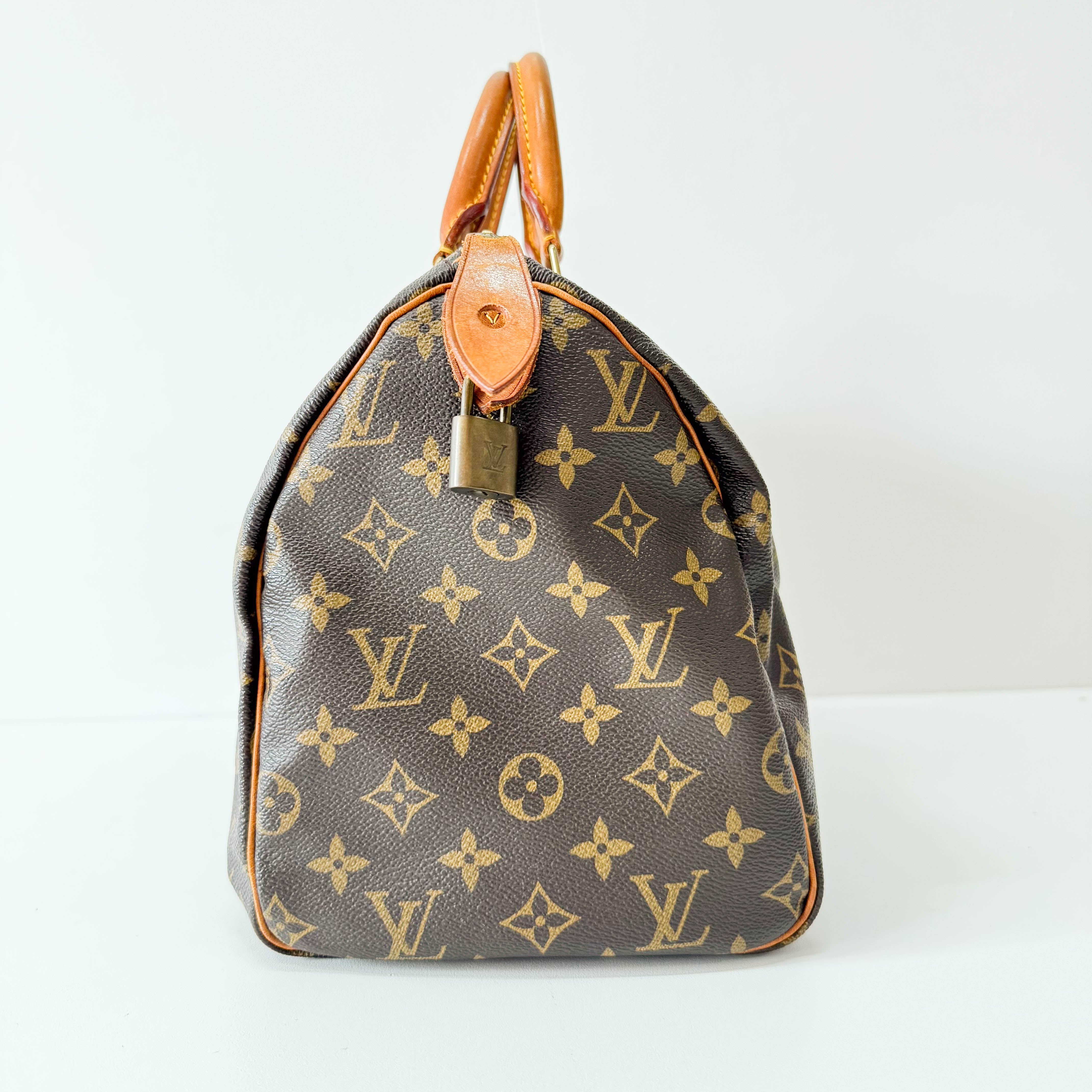 Monogram Speedy 30 Brown Leather Bag