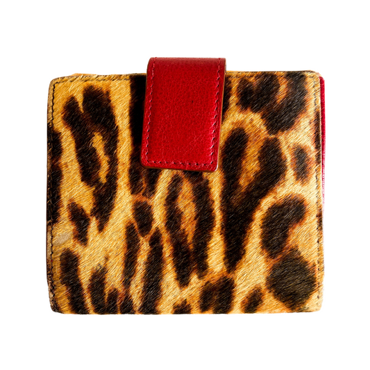 Leopard Print Pony Hair Diva Wallet