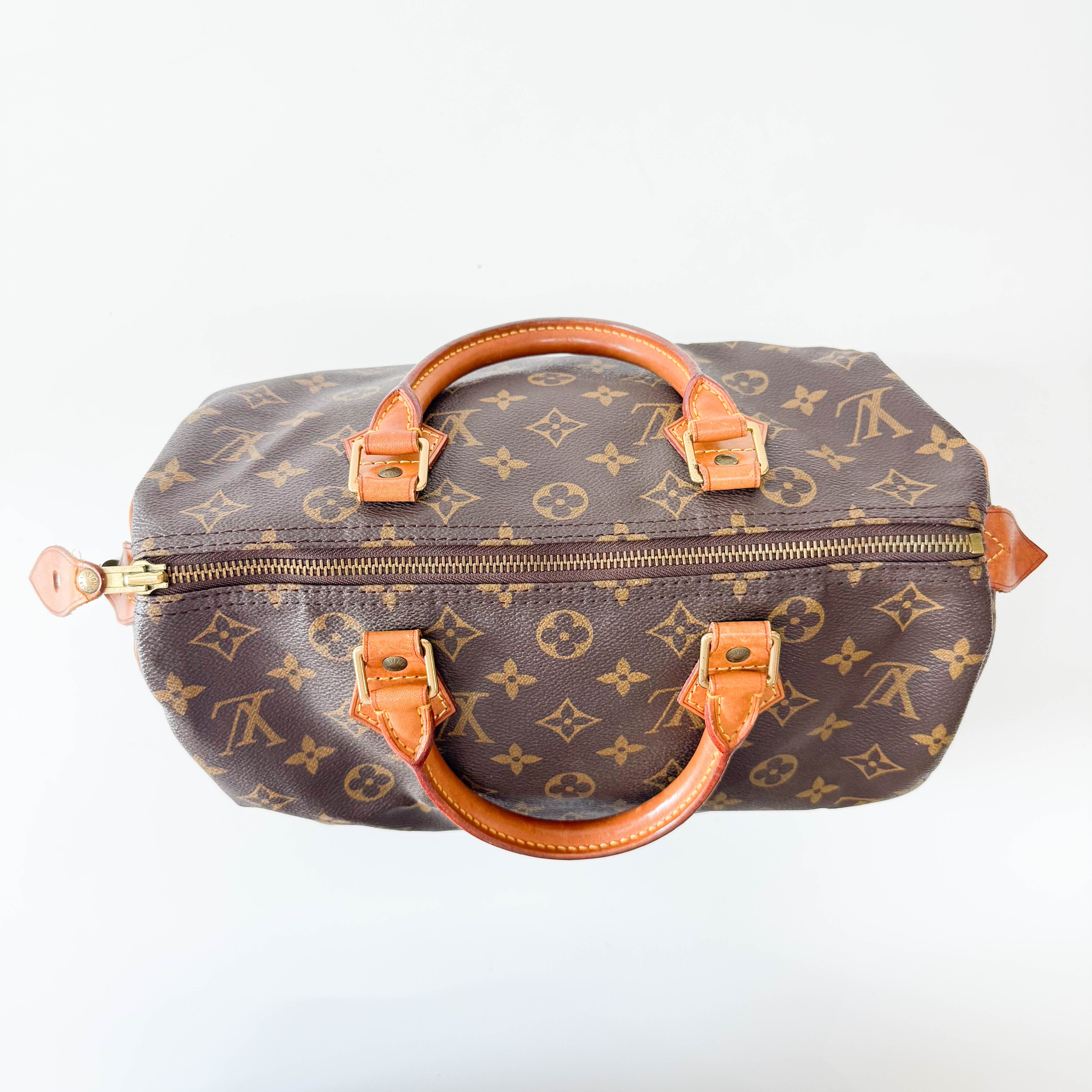 Monogram Speedy 30 Brown Leather Bag
