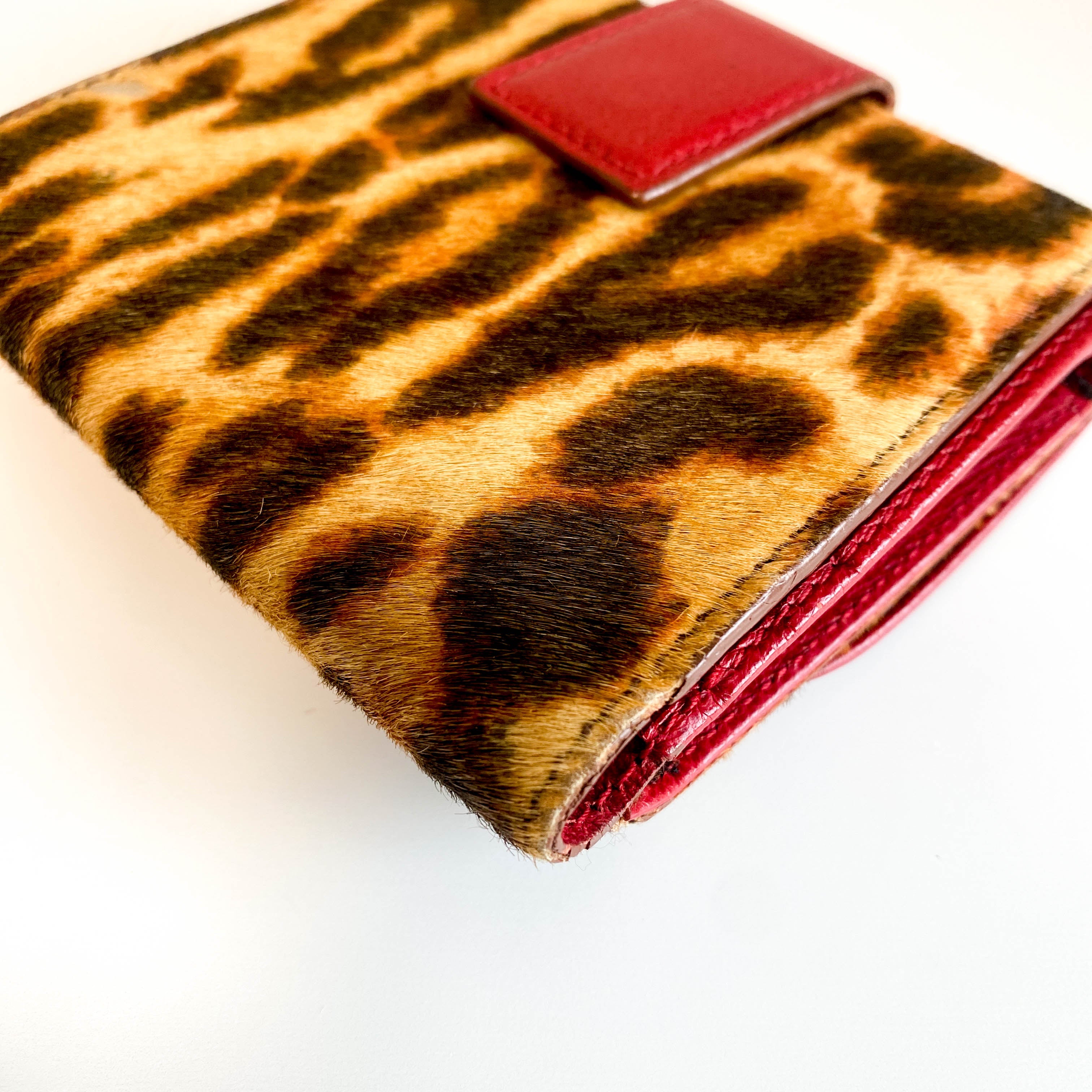 Leopard Print Pony Hair Diva Wallet