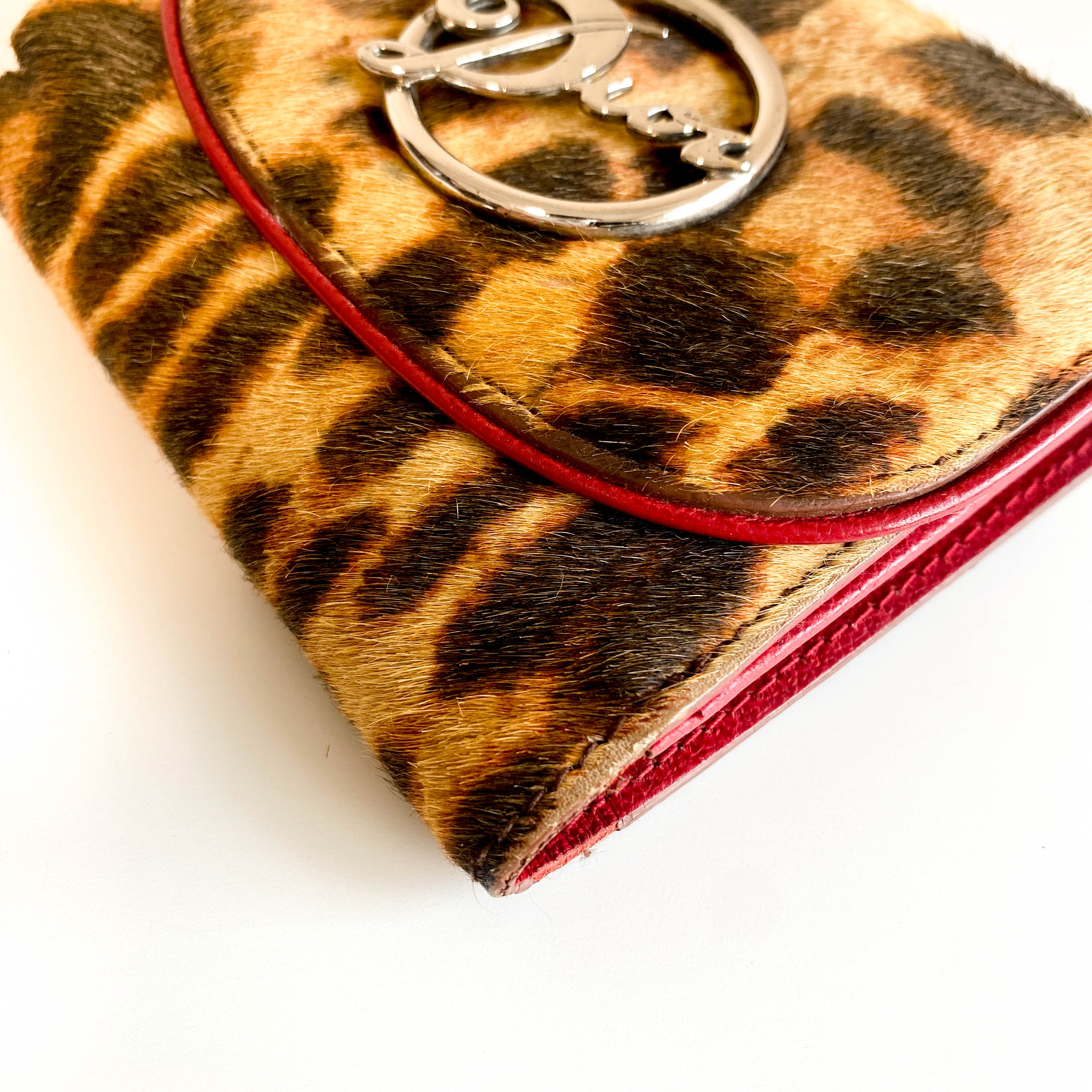 Leopard Print Pony Hair Diva Wallet