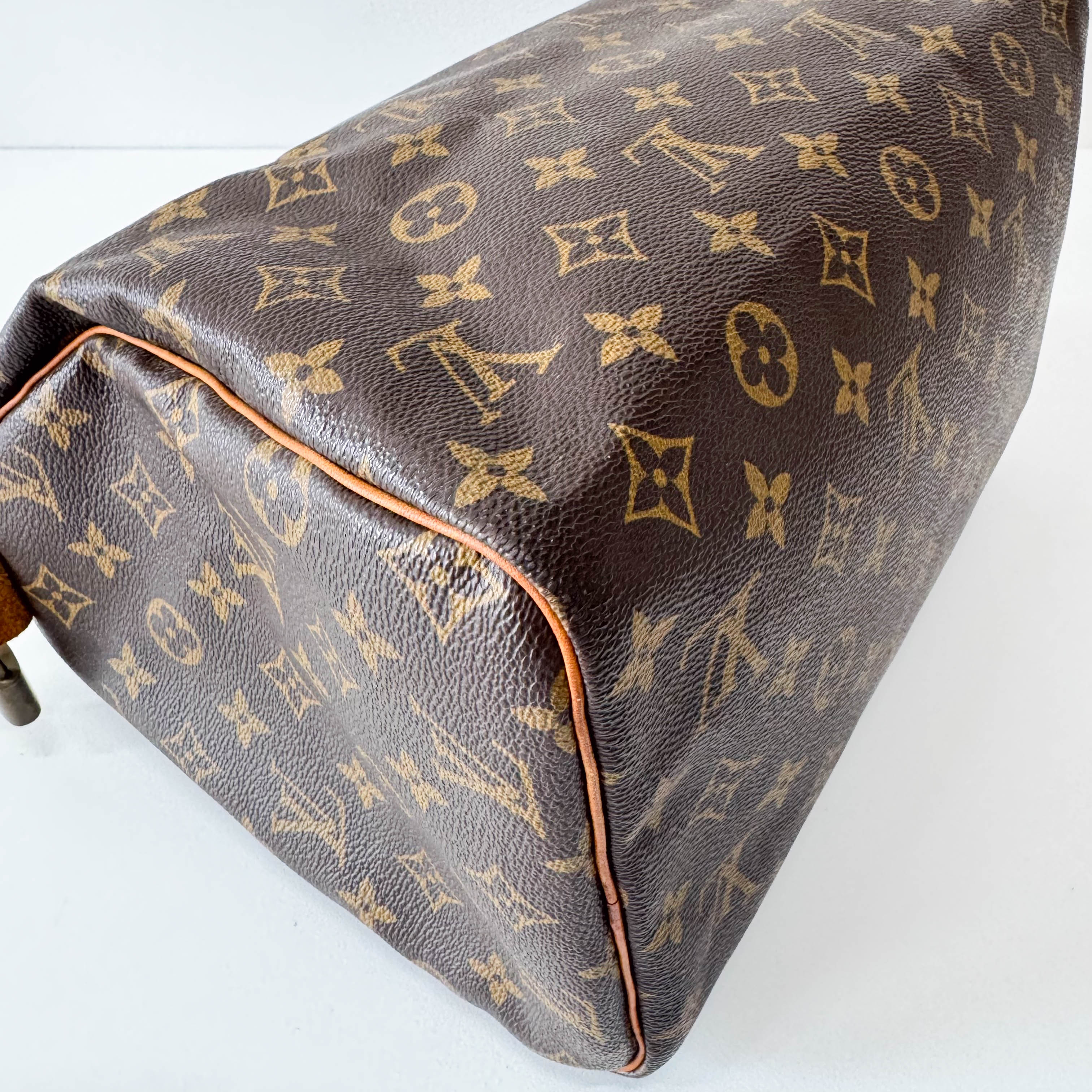 Monogram Speedy 30 Brown Leather Bag