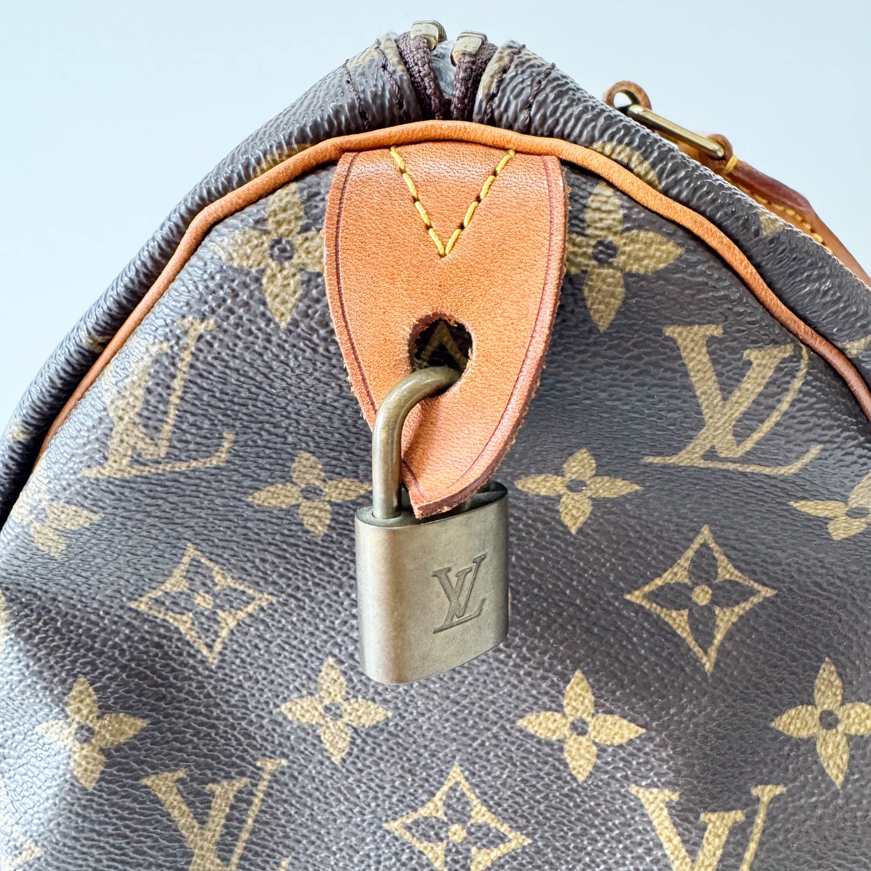 Monogram Speedy 30 Brown Leather Bag