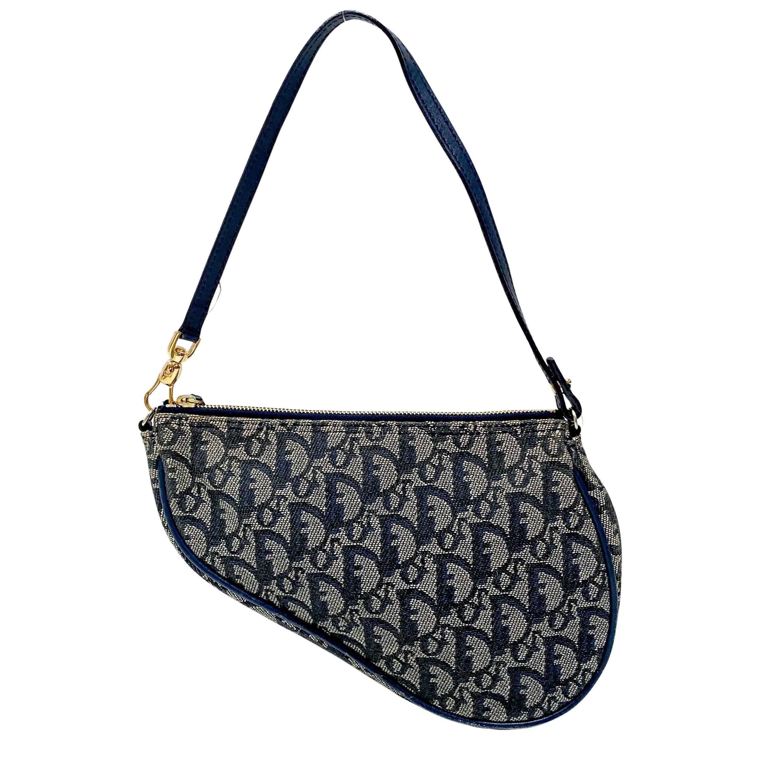 Saddle Trotter Navy Canvas Shoulder Bag