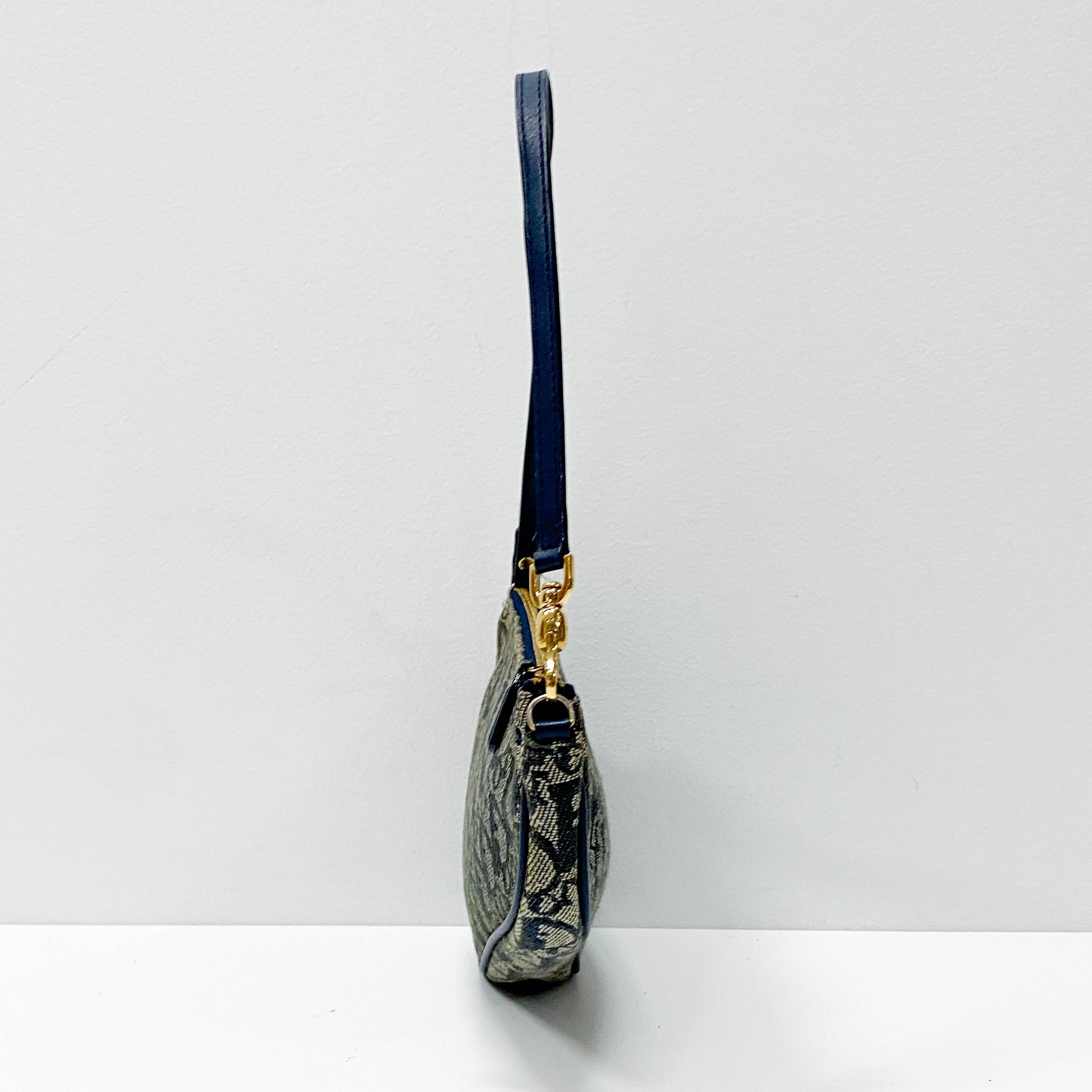 Saddle Trotter Navy Canvas Shoulder Bag