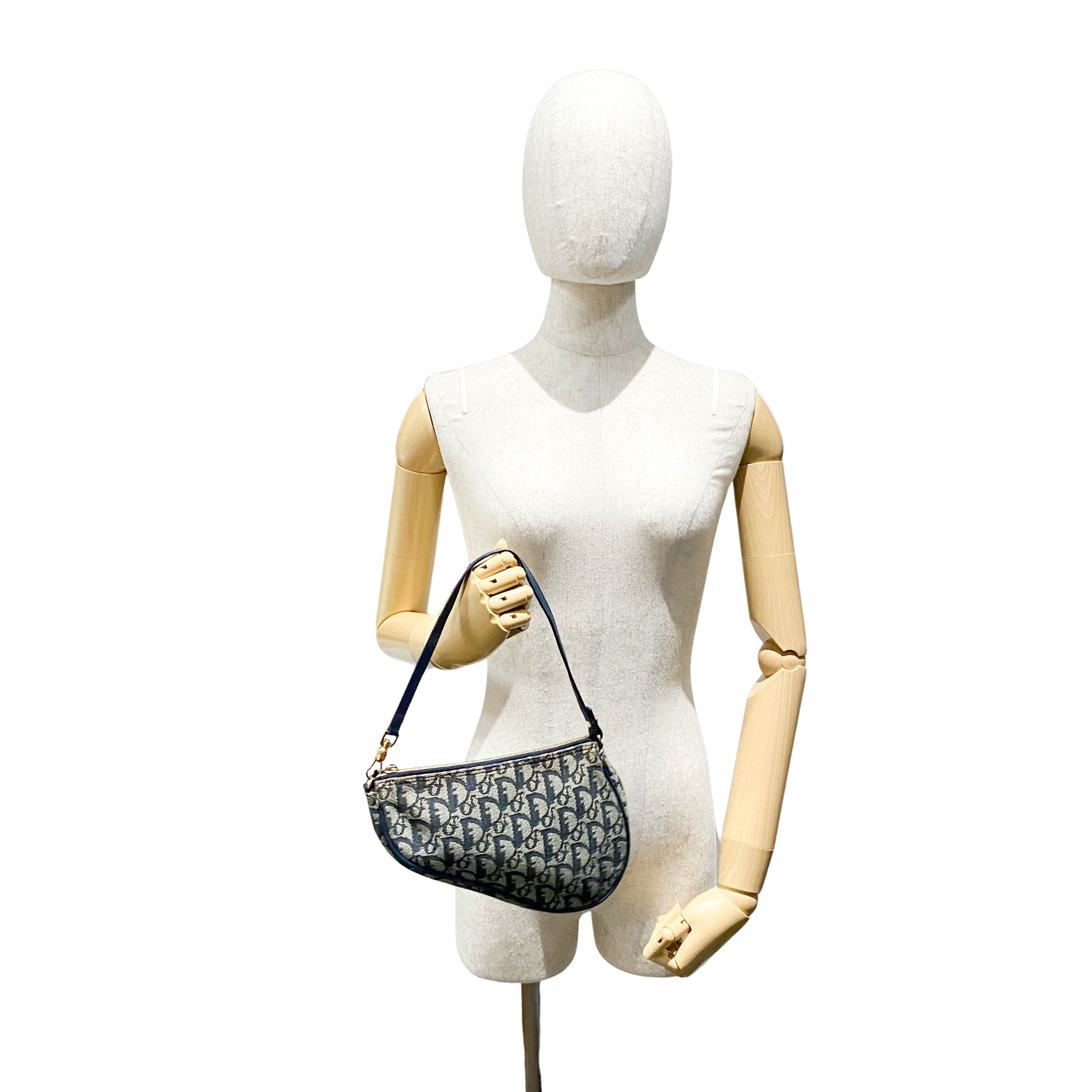 Saddle Trotter Navy Canvas Shoulder Bag