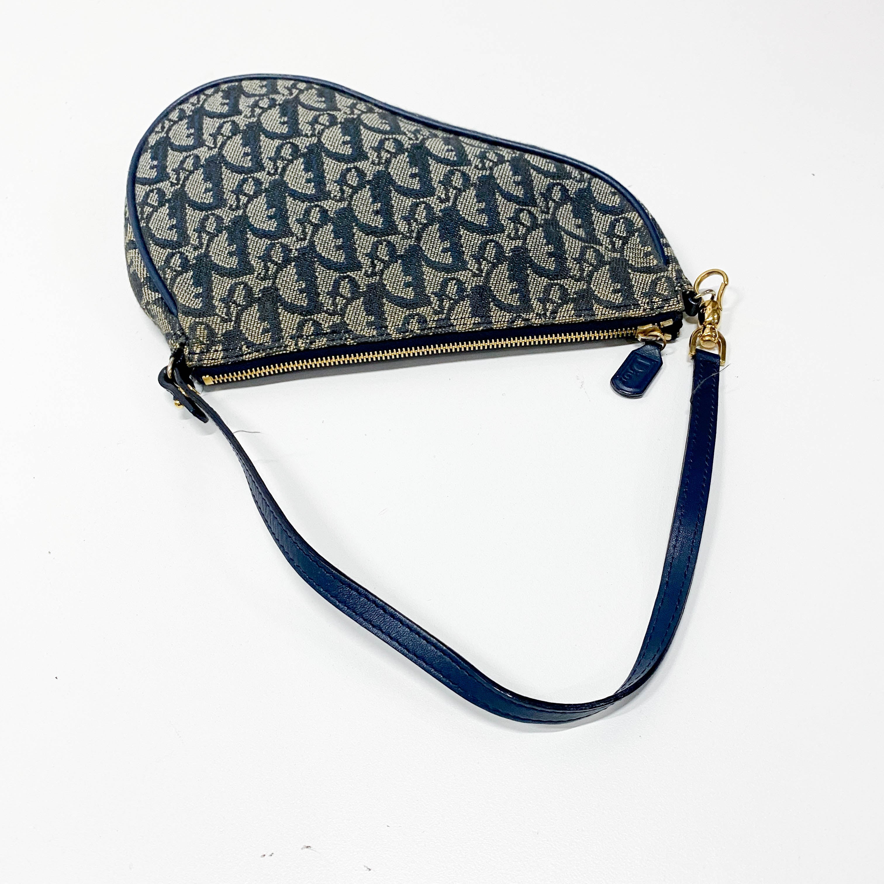 Saddle Trotter Navy Canvas Shoulder Bag