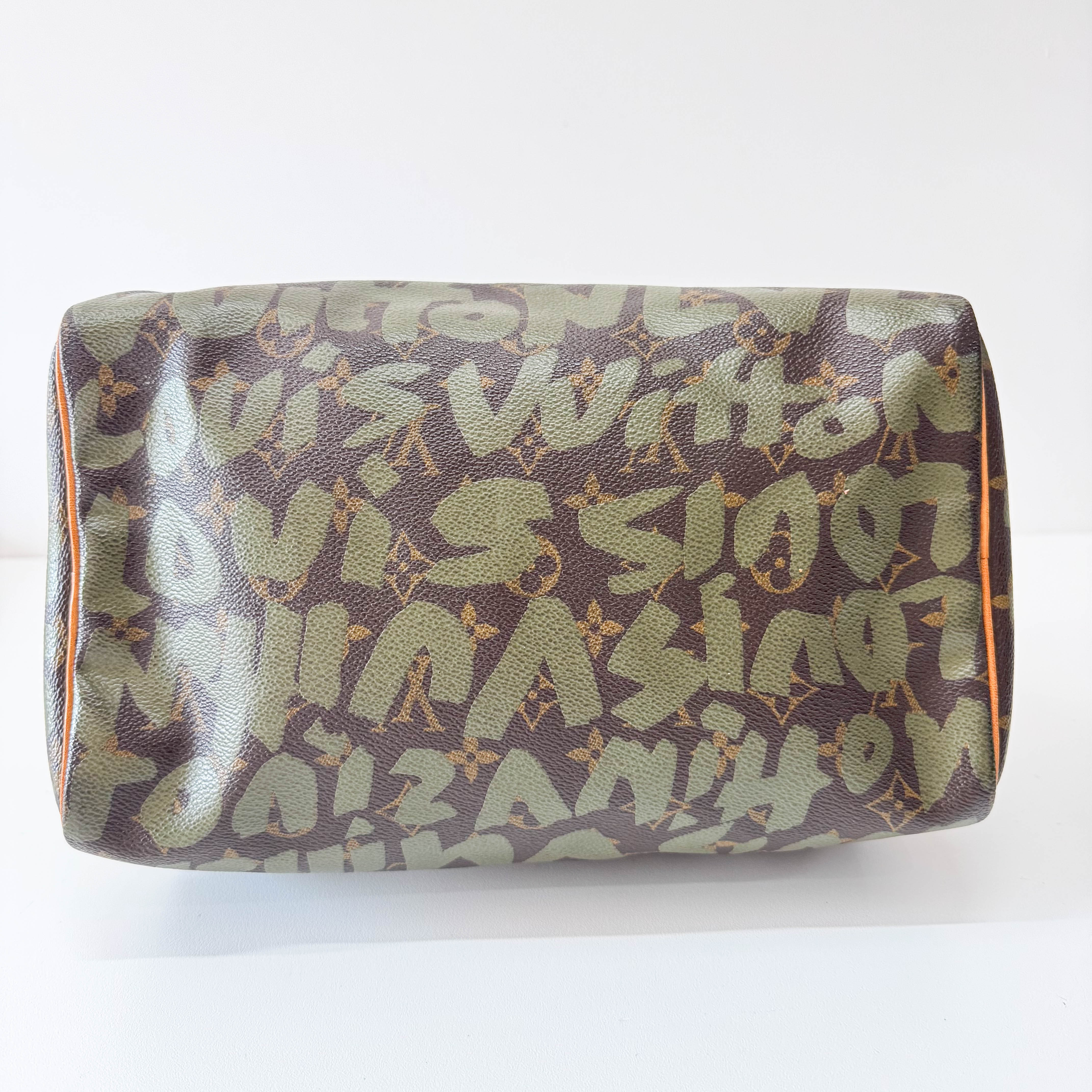 Monogram Speedy 30 Graffiti Khaki Hand Bag