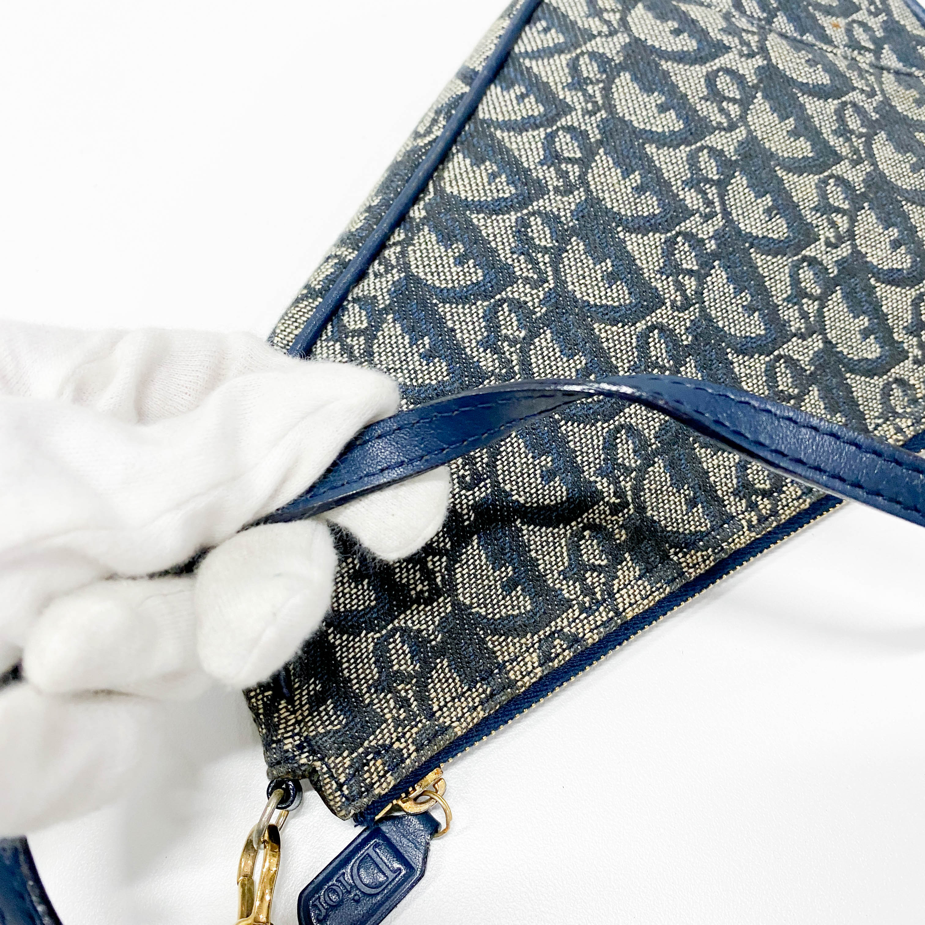 Saddle Trotter Navy Canvas Shoulder Bag