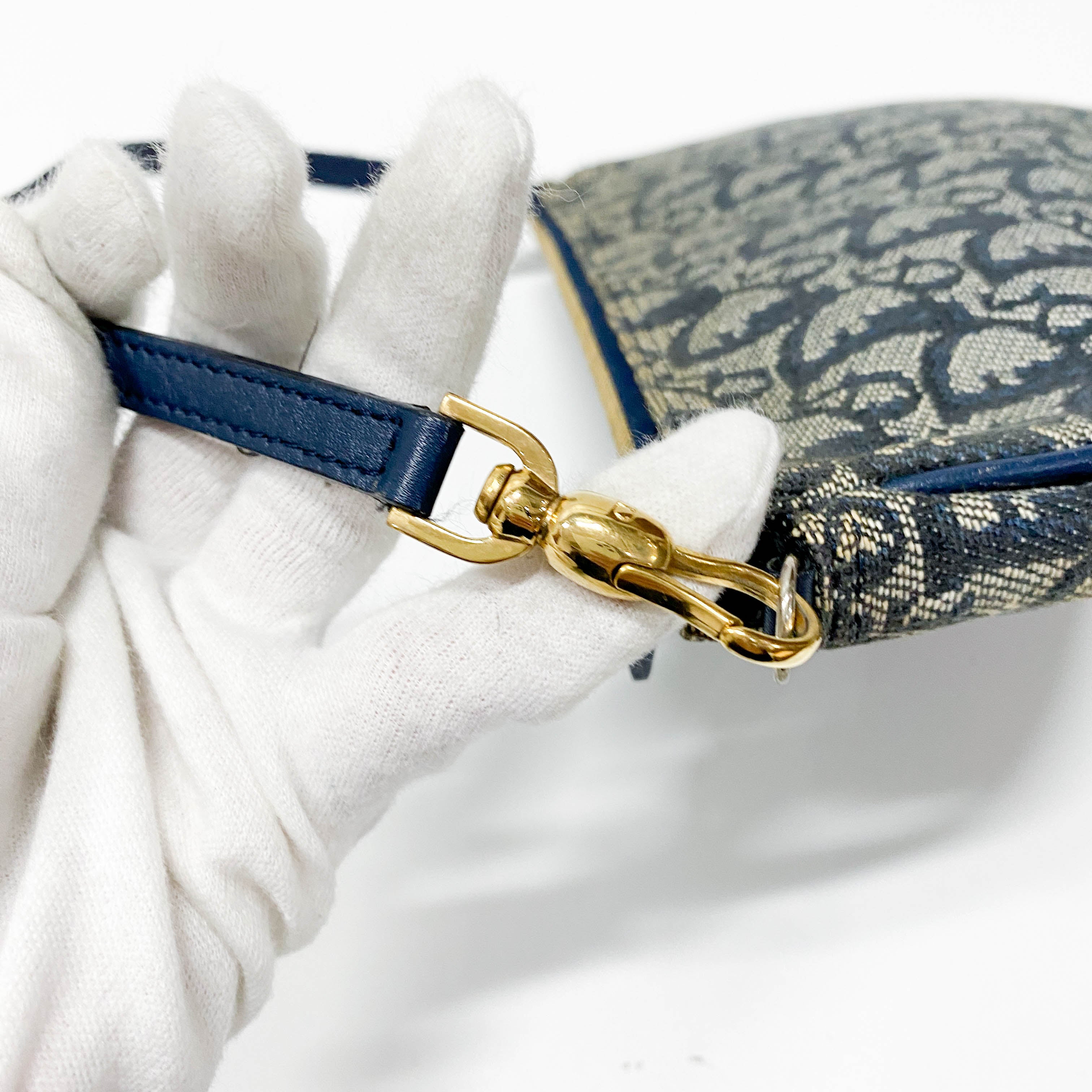 Saddle Trotter Navy Canvas Shoulder Bag