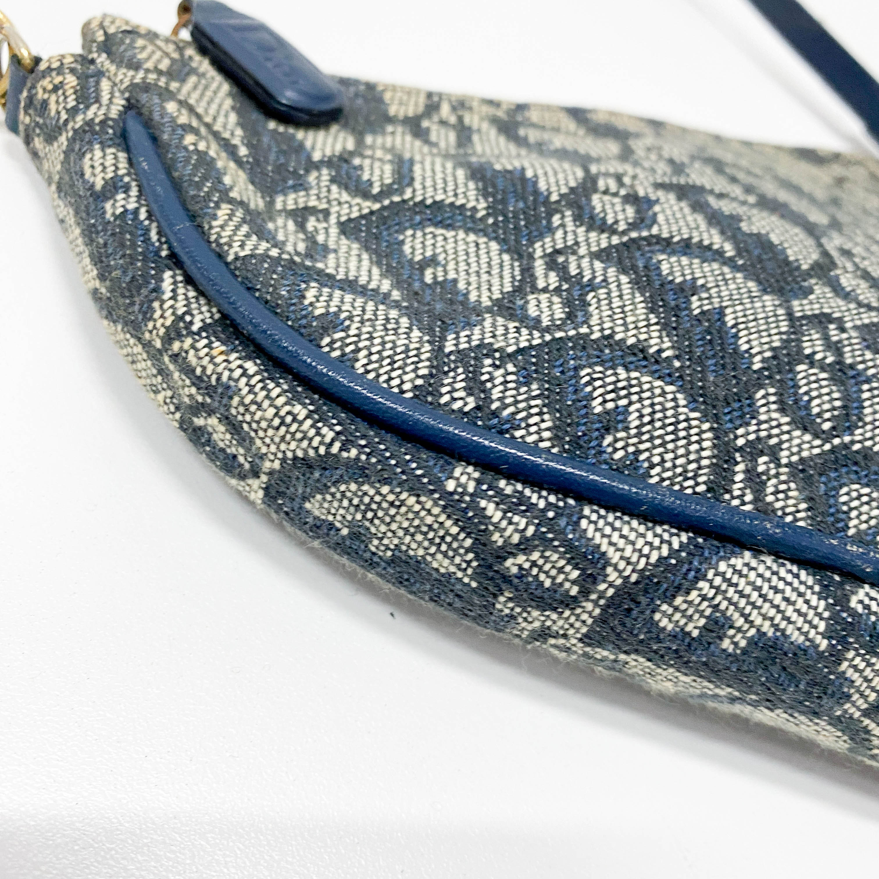 Saddle Trotter Navy Canvas Shoulder Bag