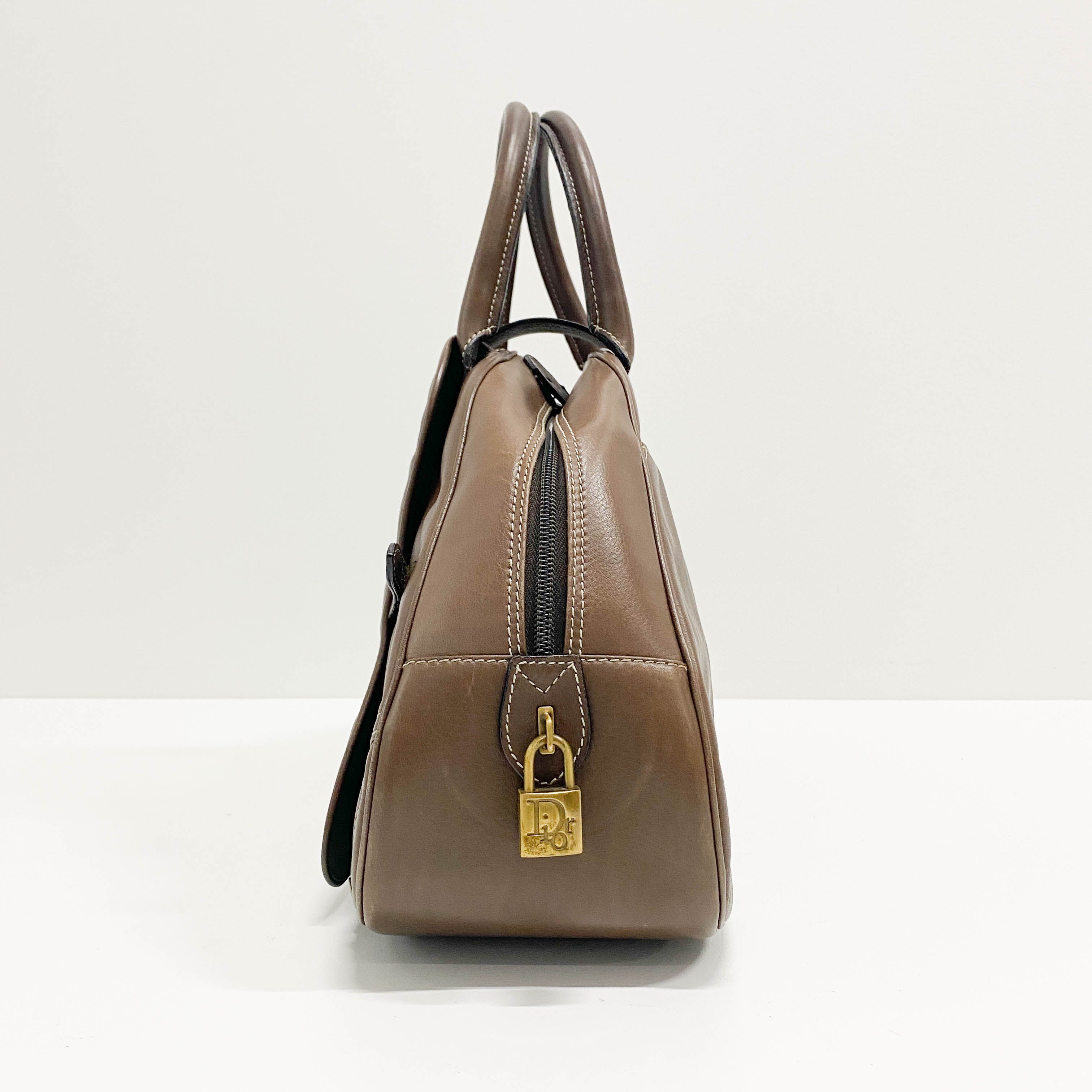 Saddle Bowler Brown Leather Hand Bag