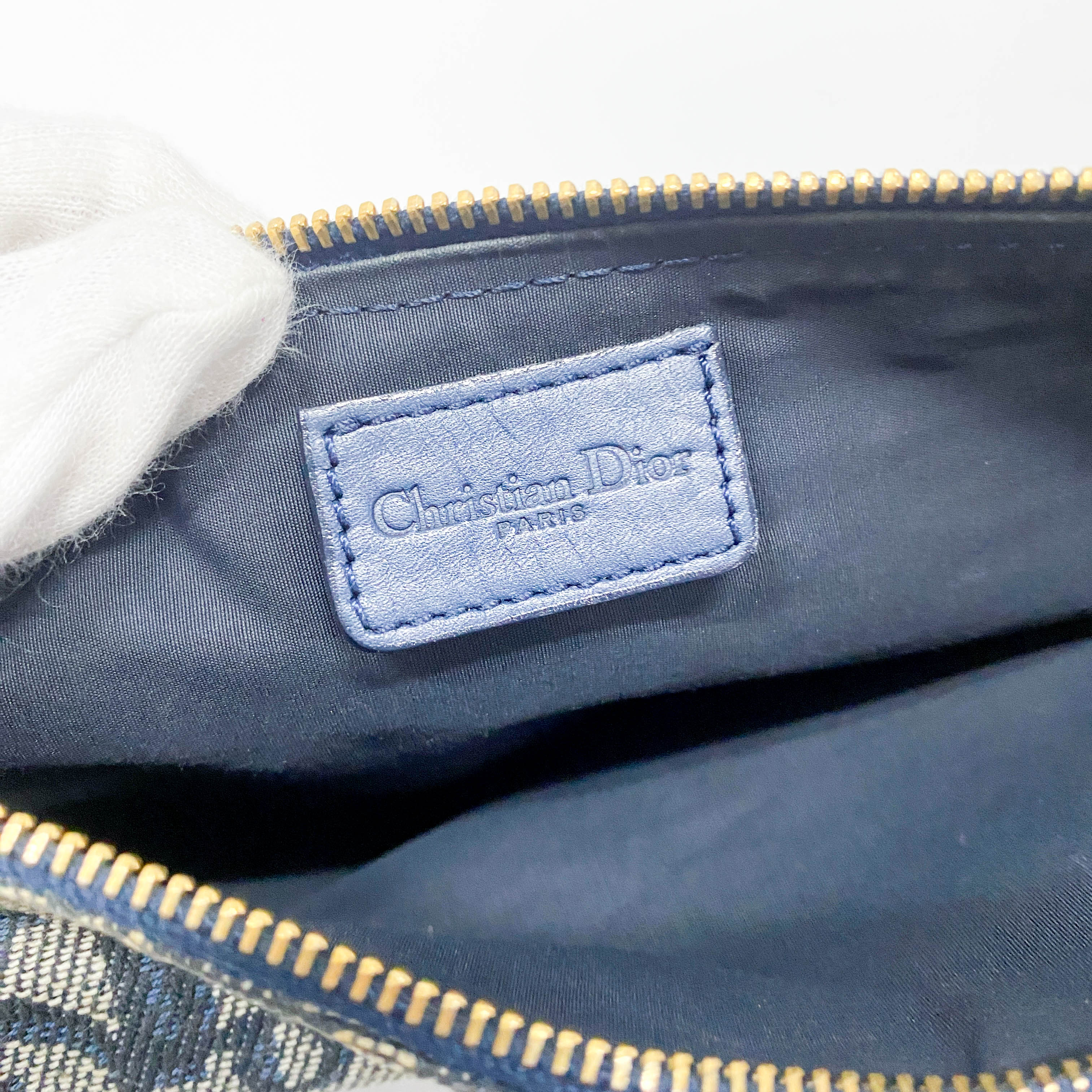 Saddle Trotter Navy Canvas Shoulder Bag