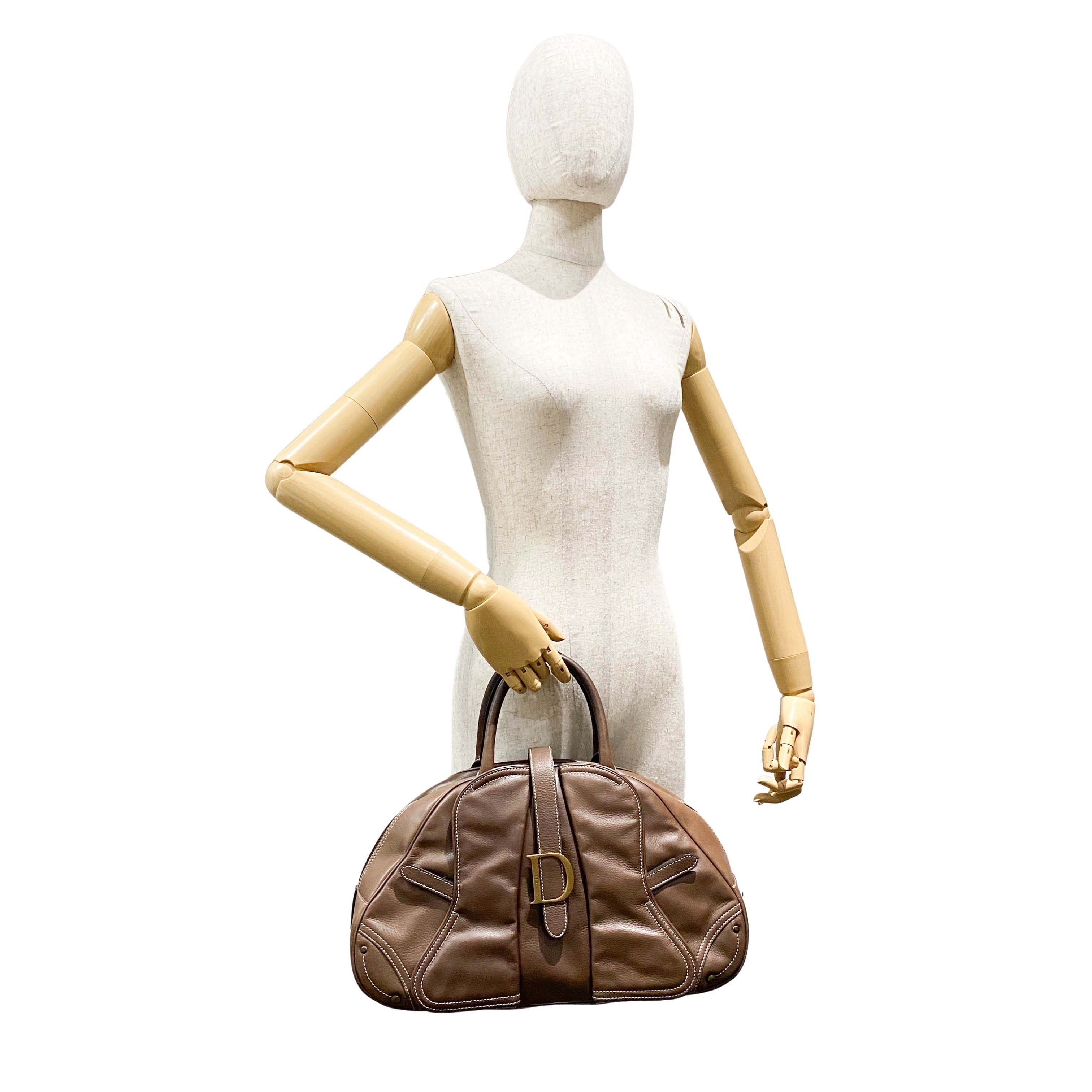 Saddle Bowler Brown Leather Hand Bag