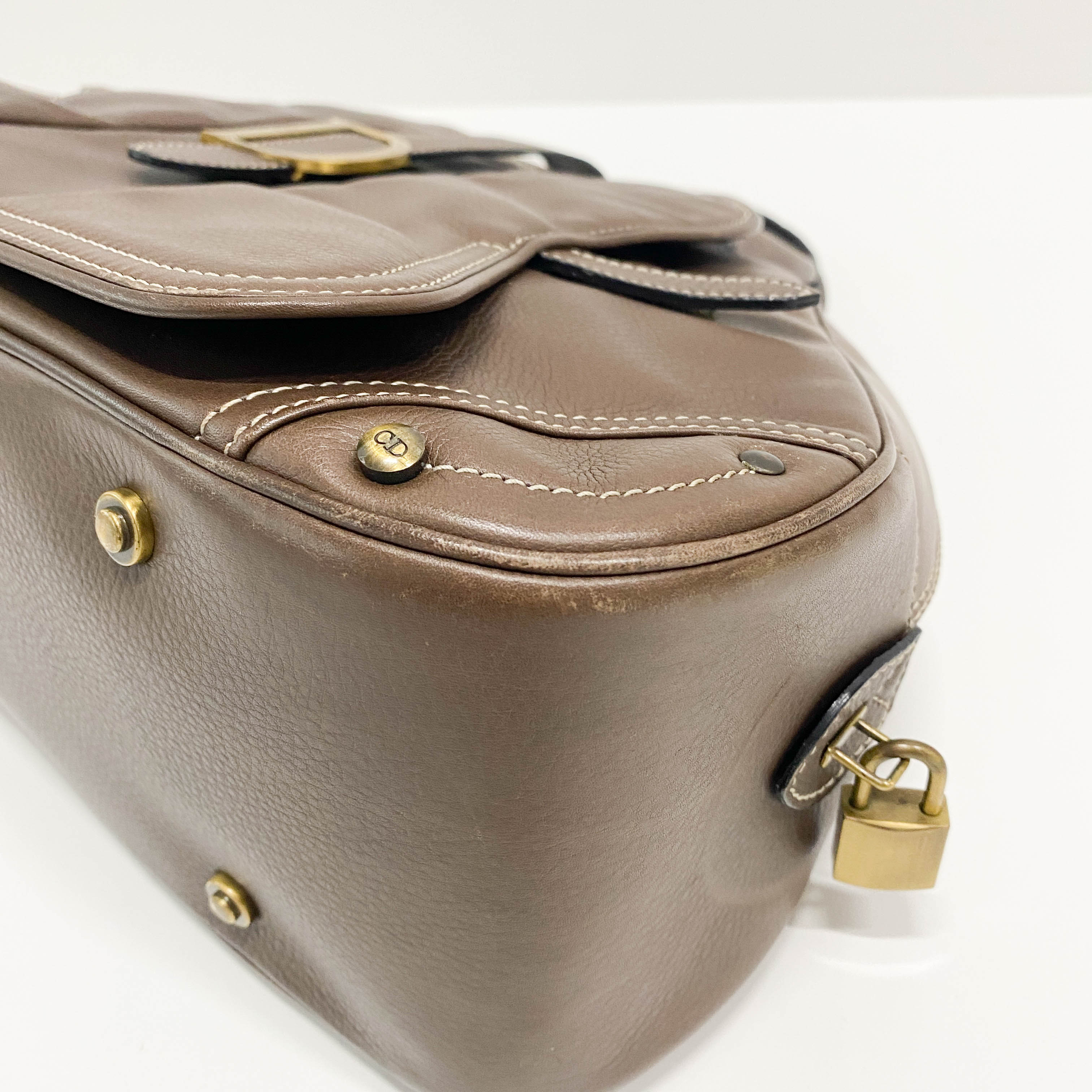 Saddle Bowler Brown Leather Hand Bag
