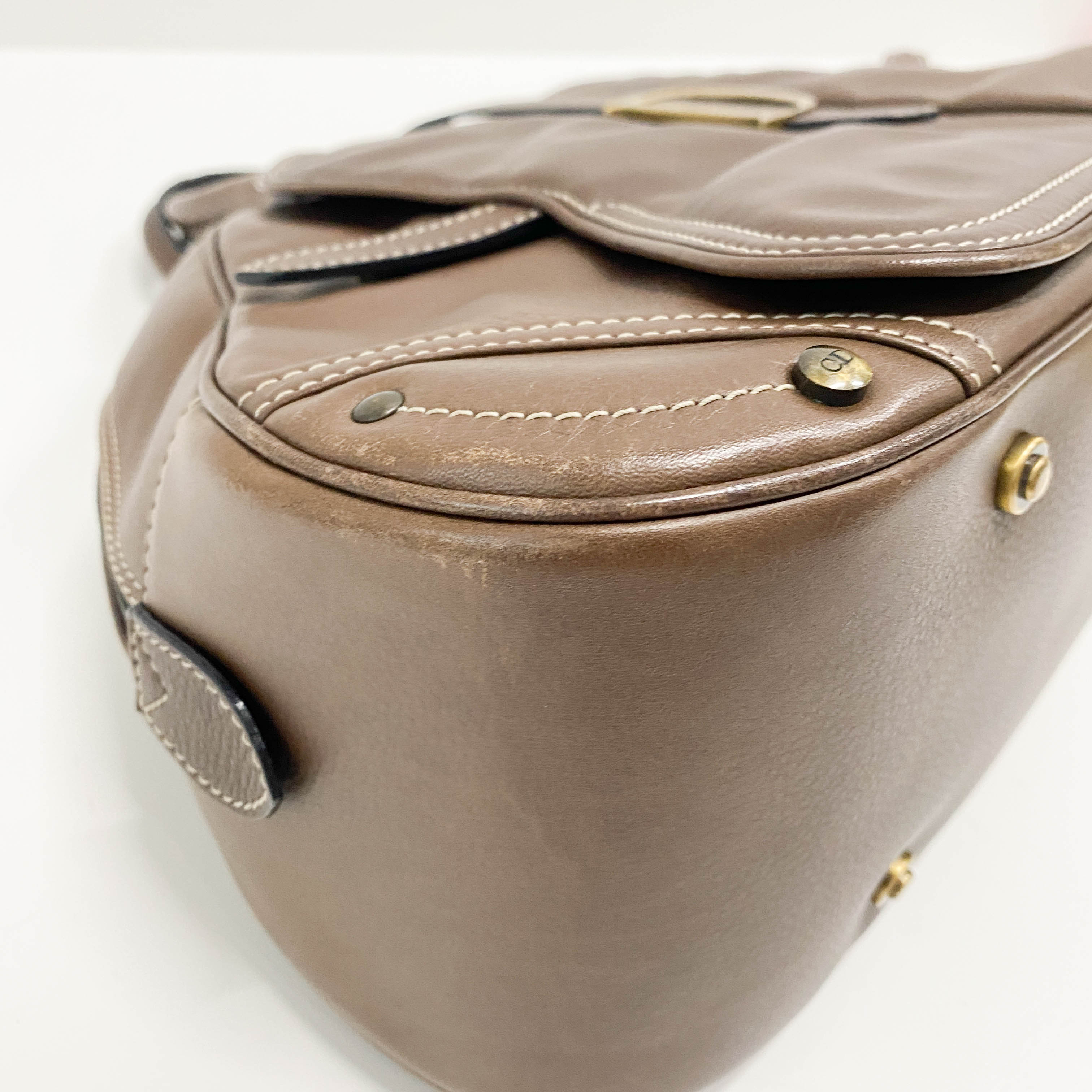 Saddle Bowler Brown Leather Hand Bag