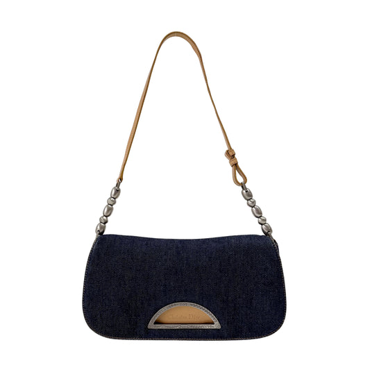 Malice Pearl Denim Shoulder Bag