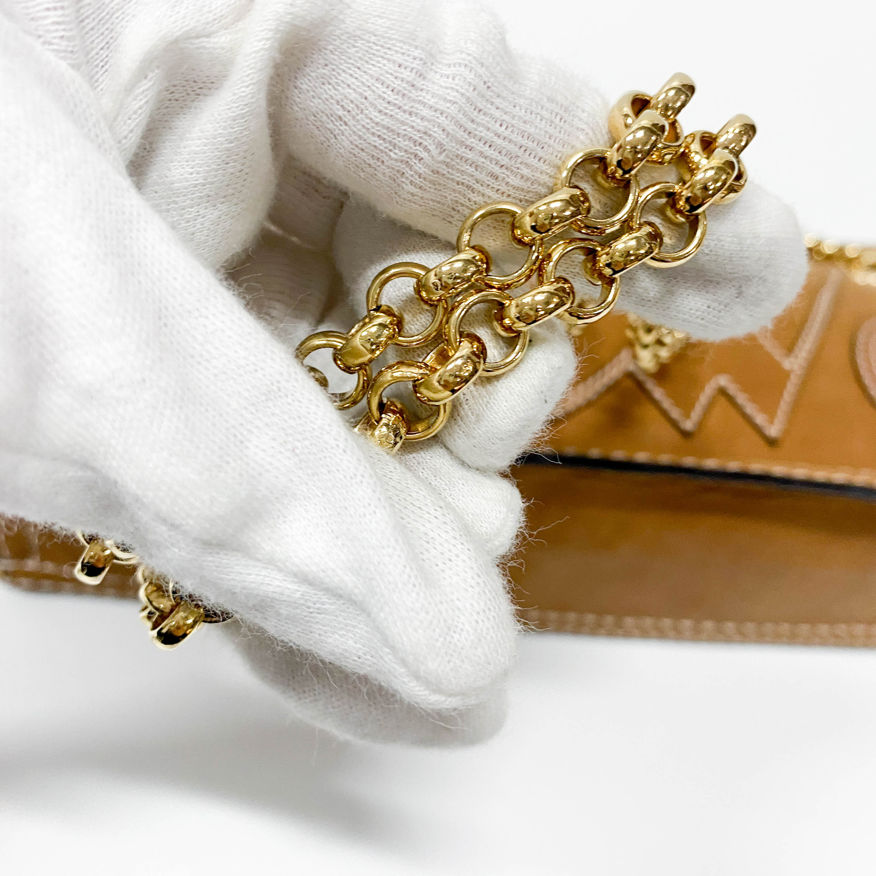 Anagram Brown Leather Shoulder Bag