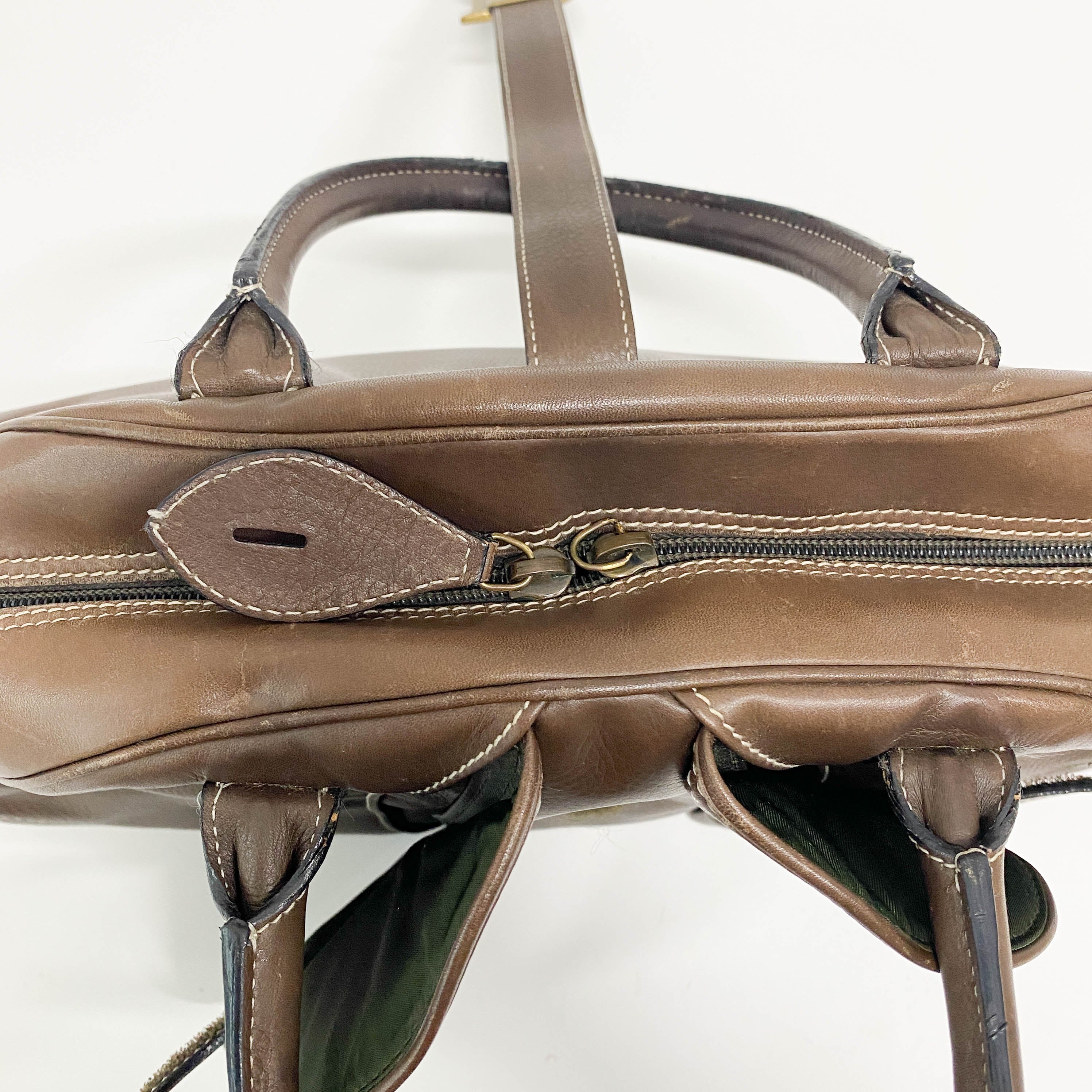Saddle Bowler Brown Leather Hand Bag