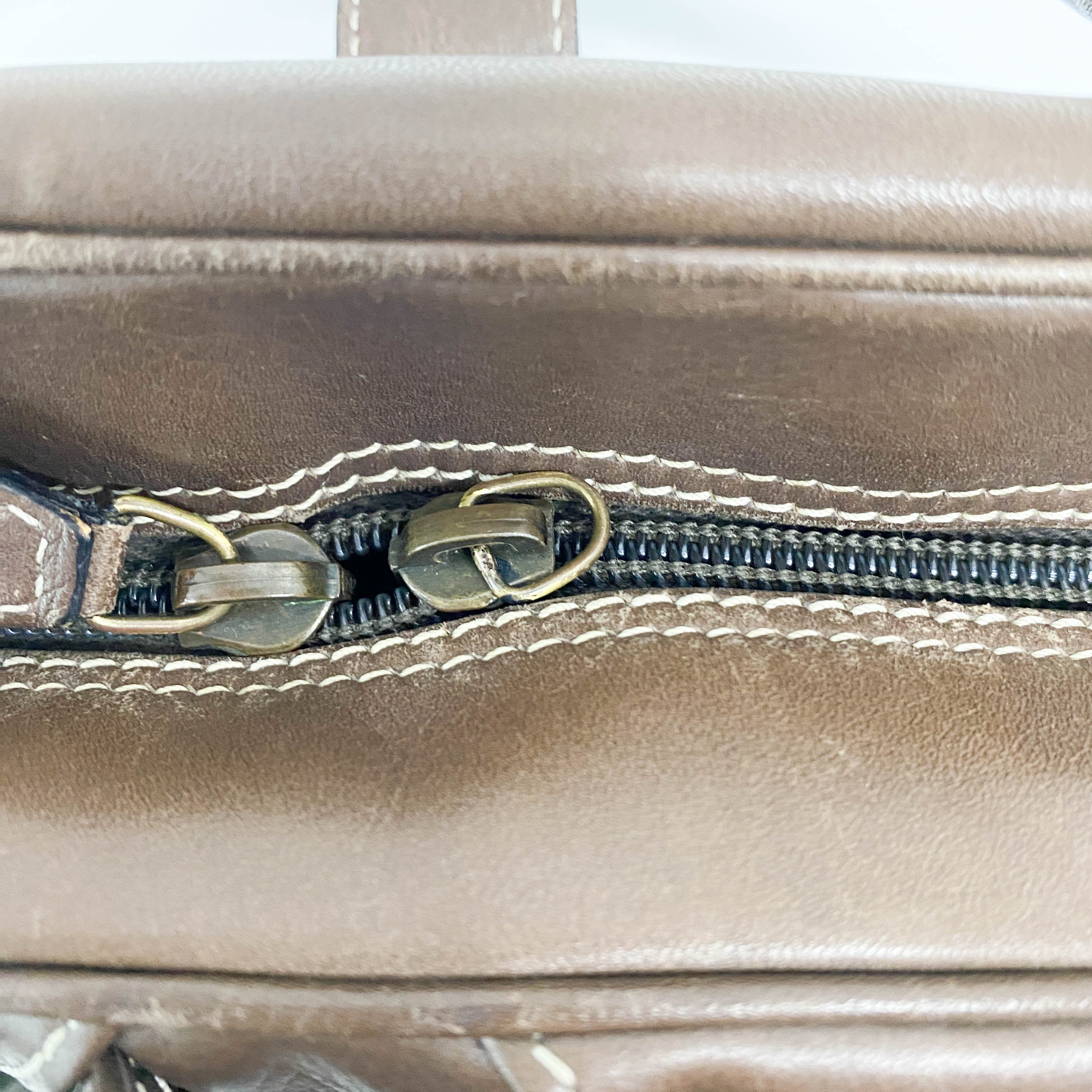 Saddle Bowler Brown Leather Hand Bag