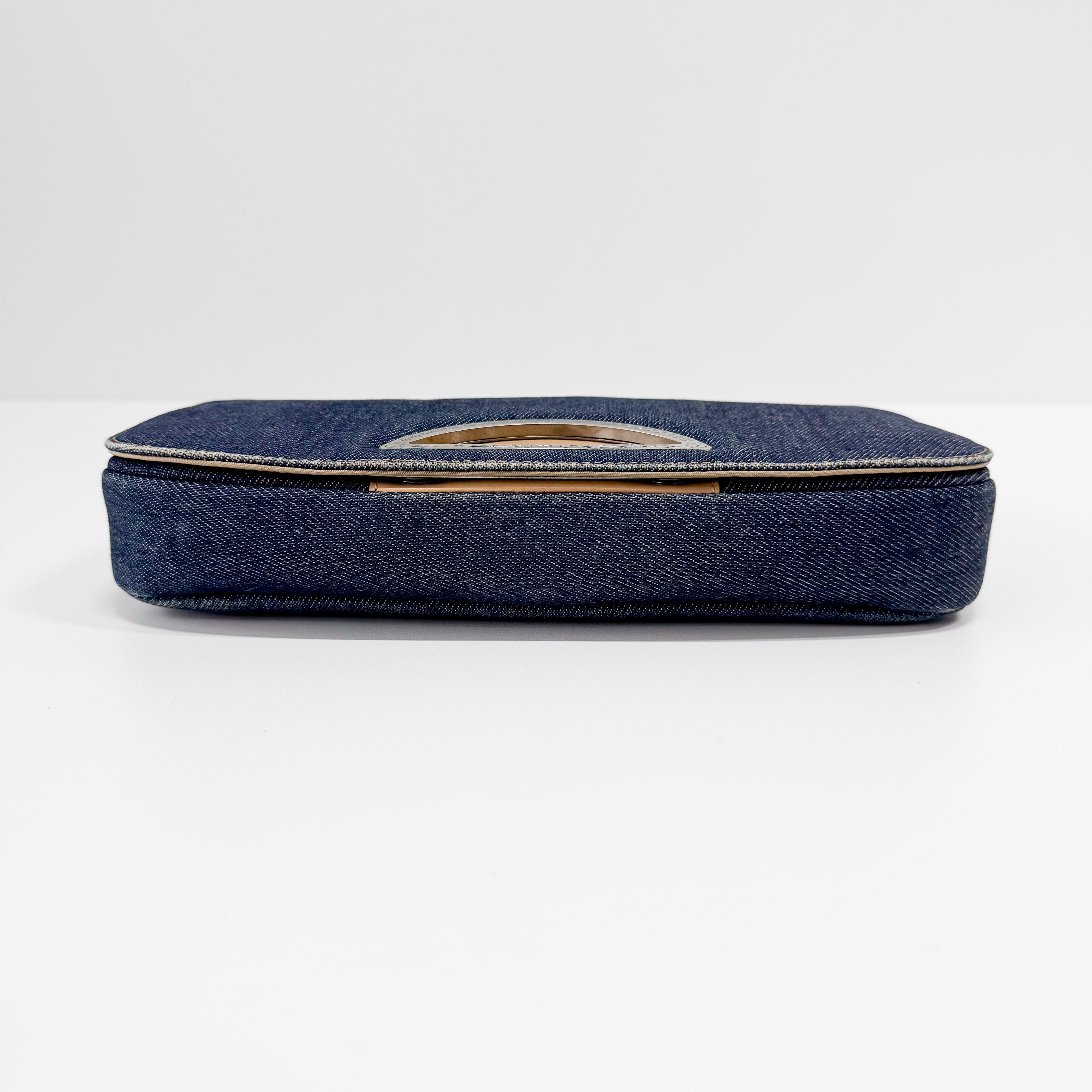 Malice Pearl Denim Shoulder Bag