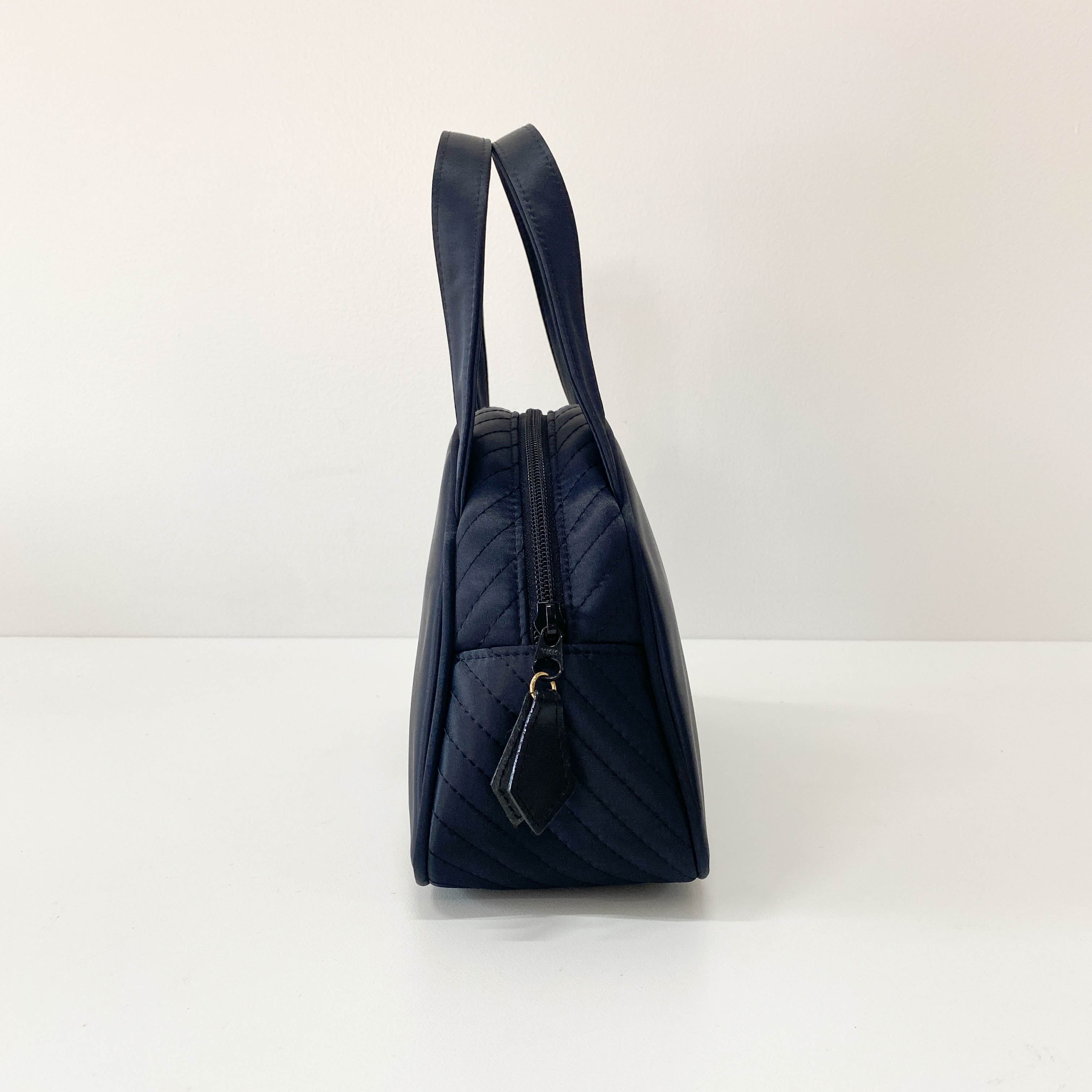 YSL Black Neoprene Hand Bag
