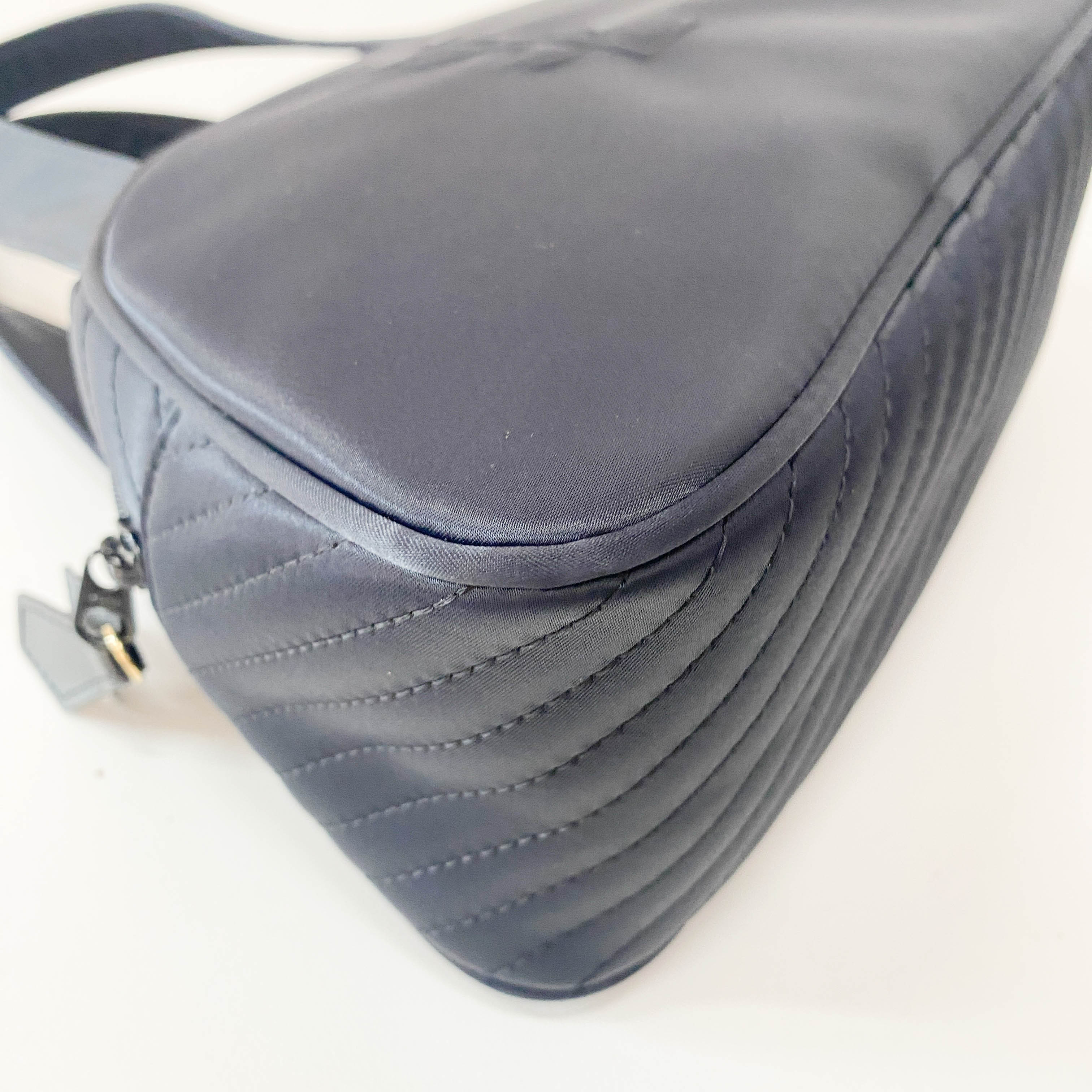 YSL Black Neoprene Hand Bag