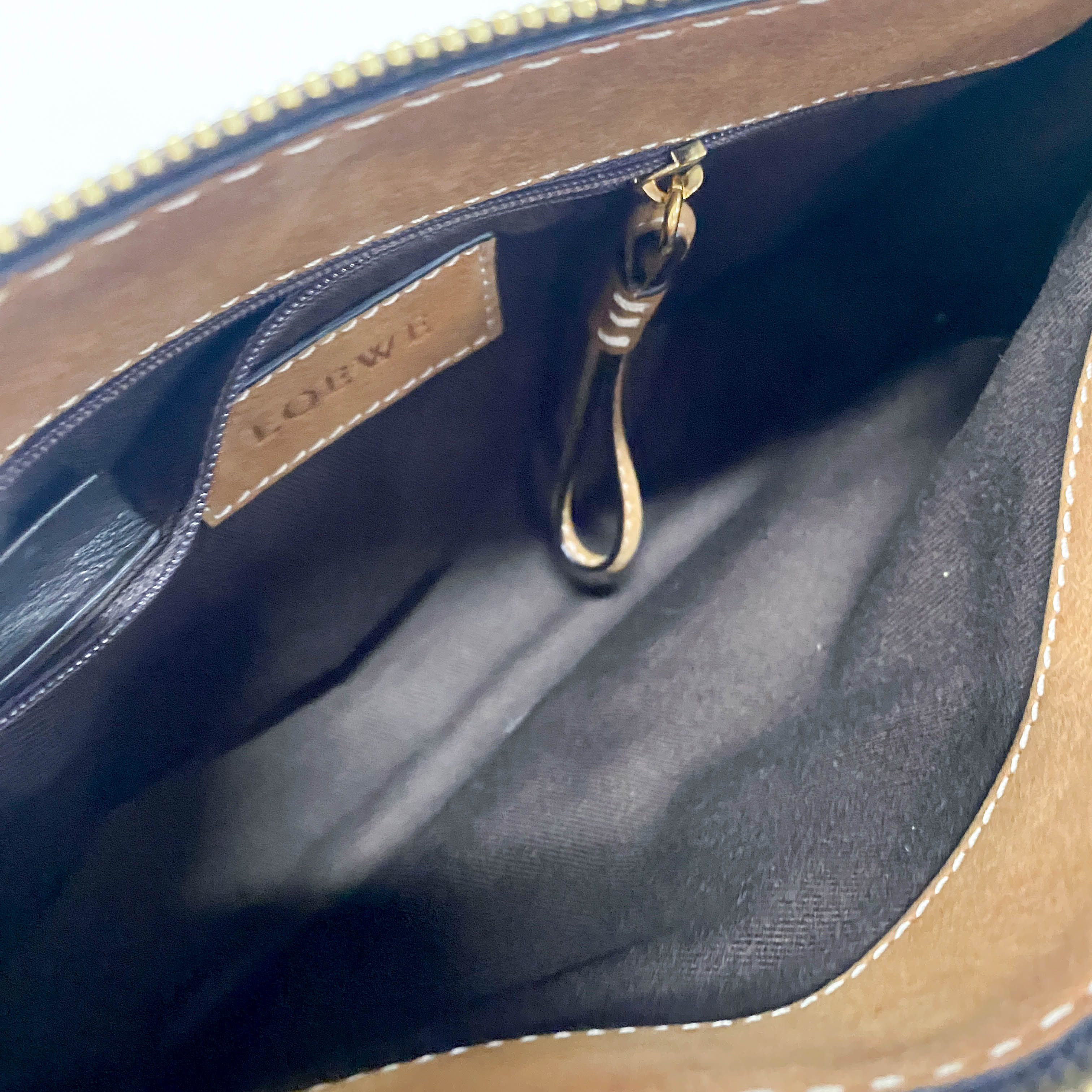 Anagram Brown Leather Shoulder Bag