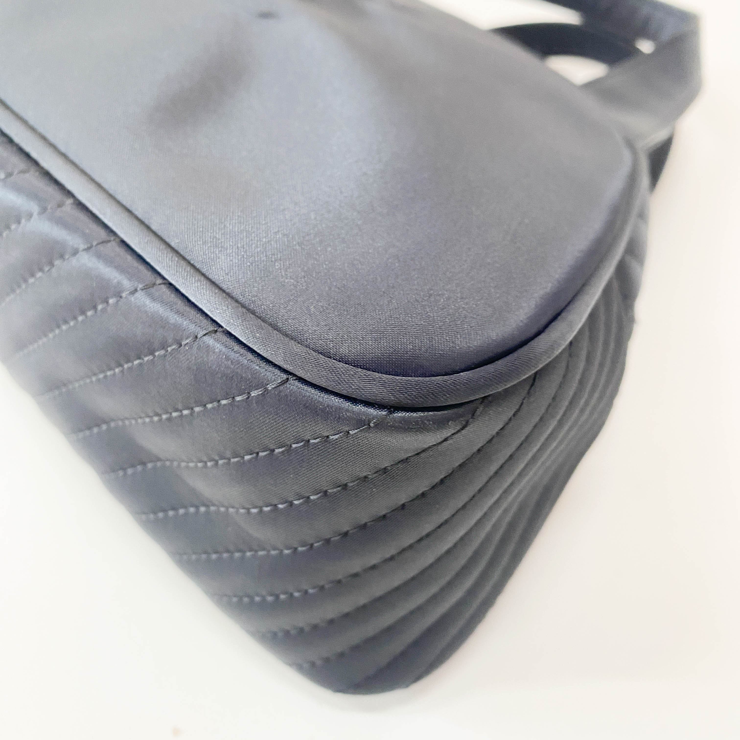 YSL Black Neoprene Hand Bag