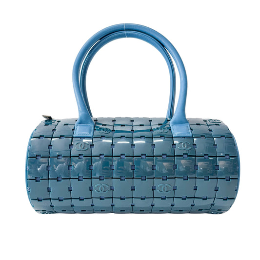 Lucite Puzzle Barrel Handbag