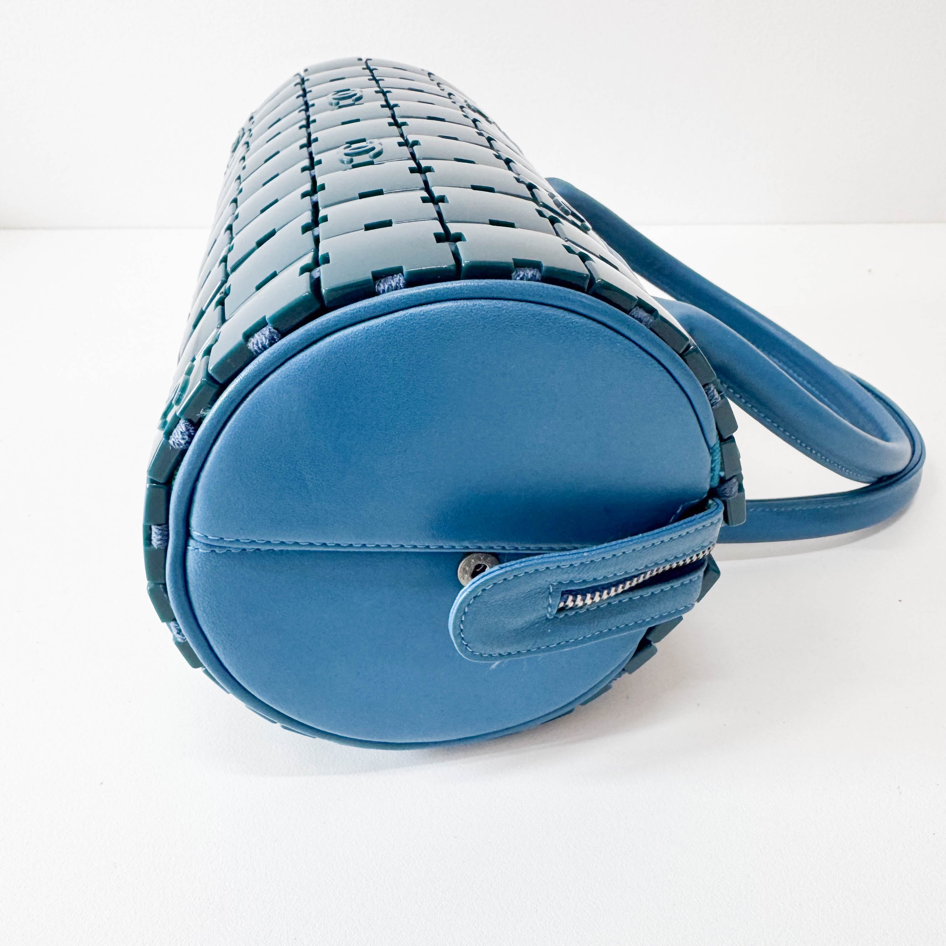 Lucite Puzzle Barrel Handbag