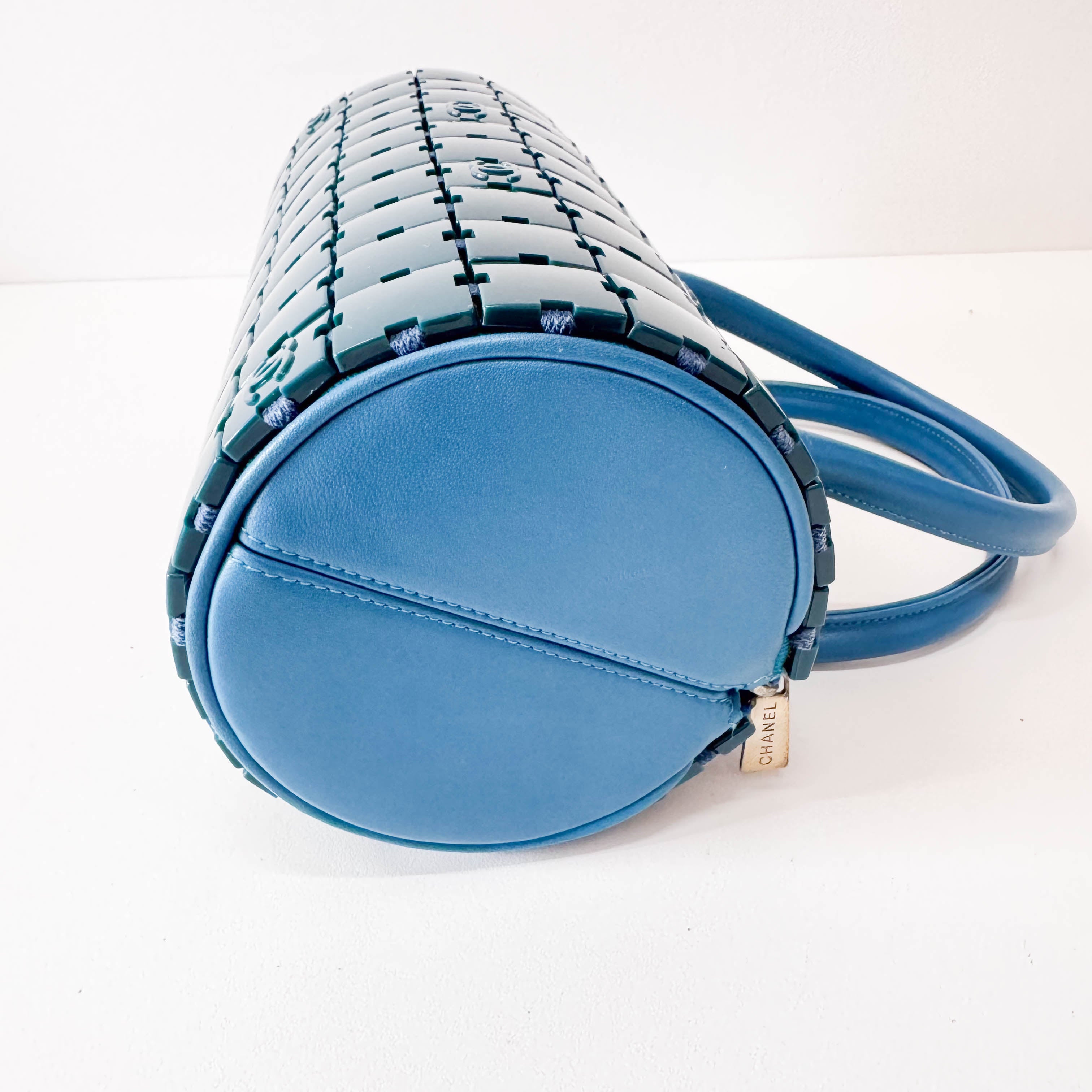 Lucite Puzzle Barrel Handbag