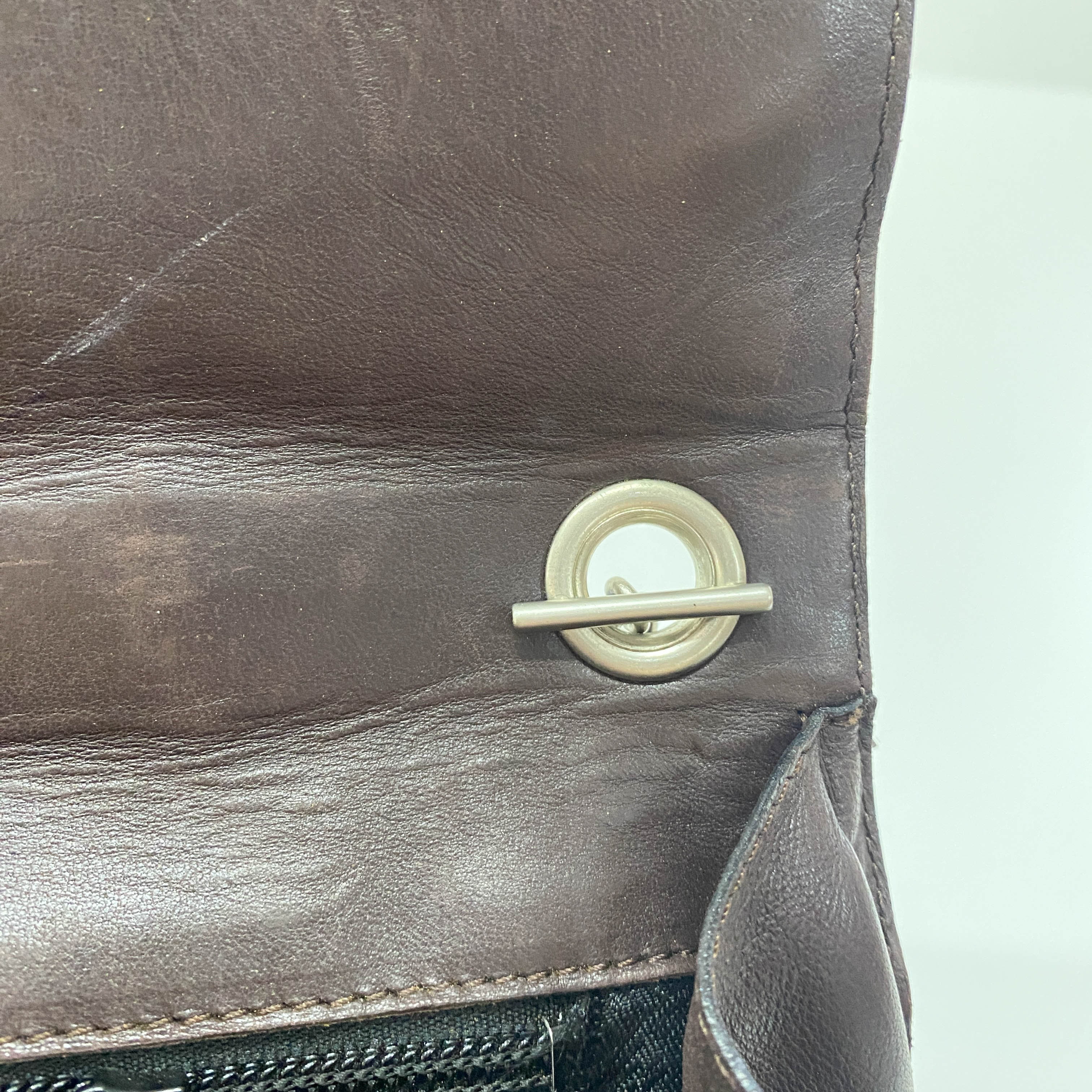 Intrecciato Brown Leather Shoulder Bag