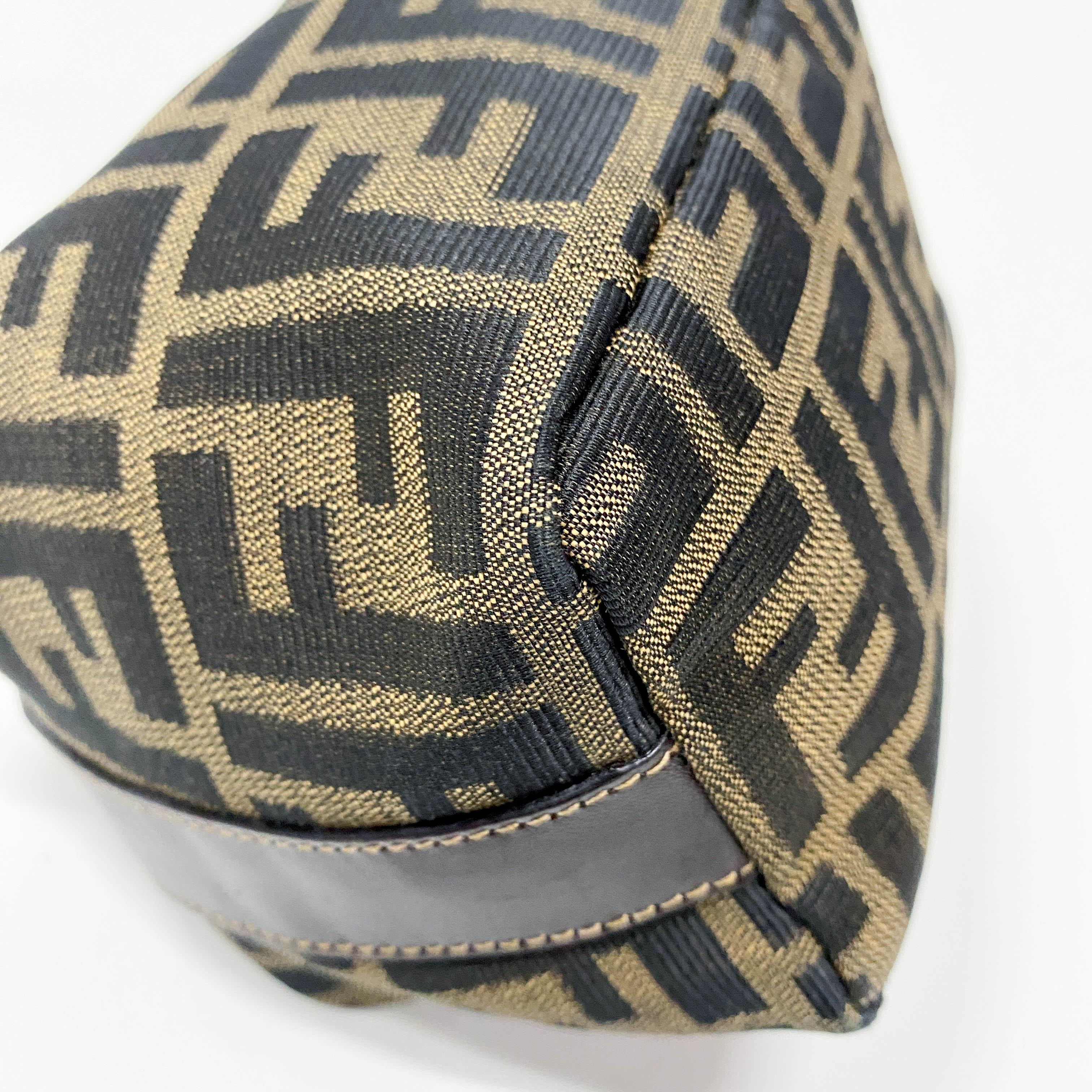 Zucca Brown Canvas Vanity Pouch