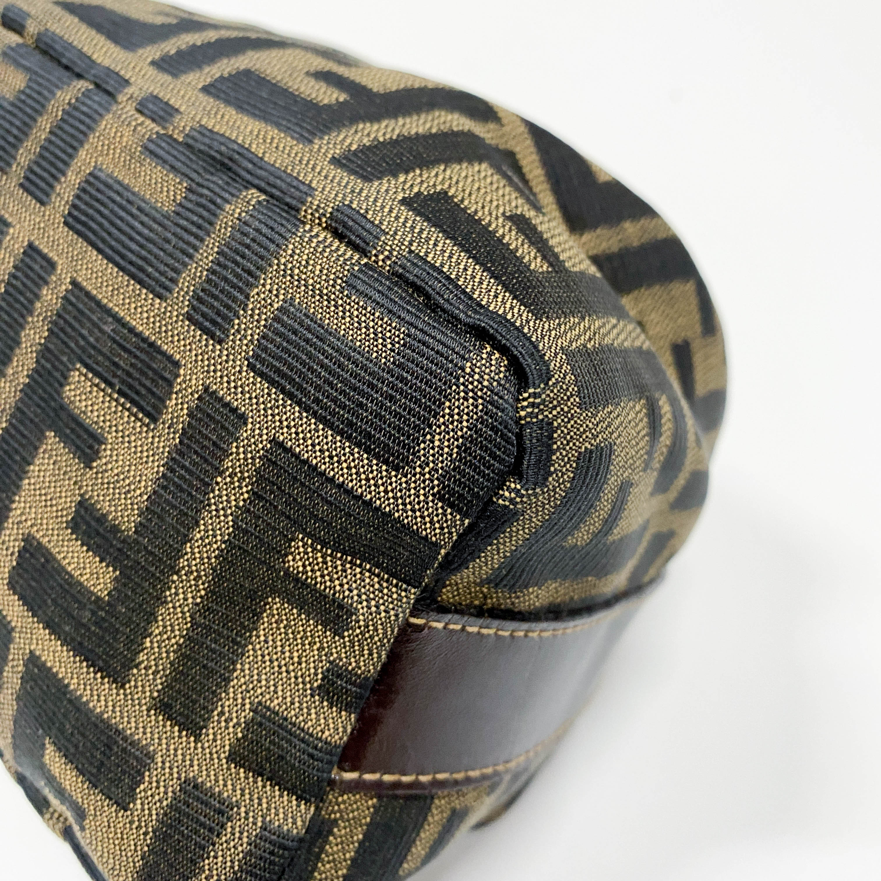 Zucca Brown Canvas Vanity Pouch