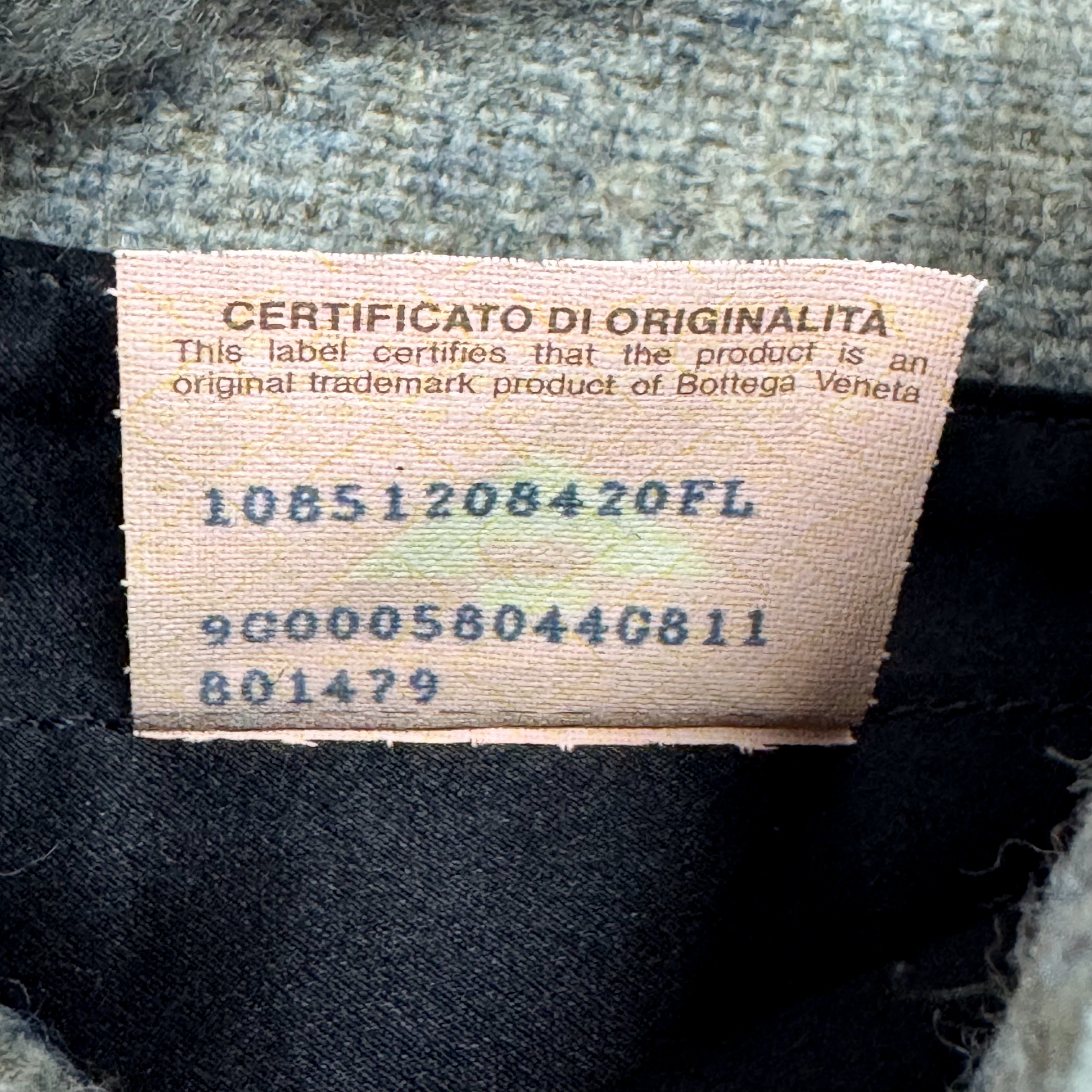 Grey Wool Rhinestone Shoulder Bag