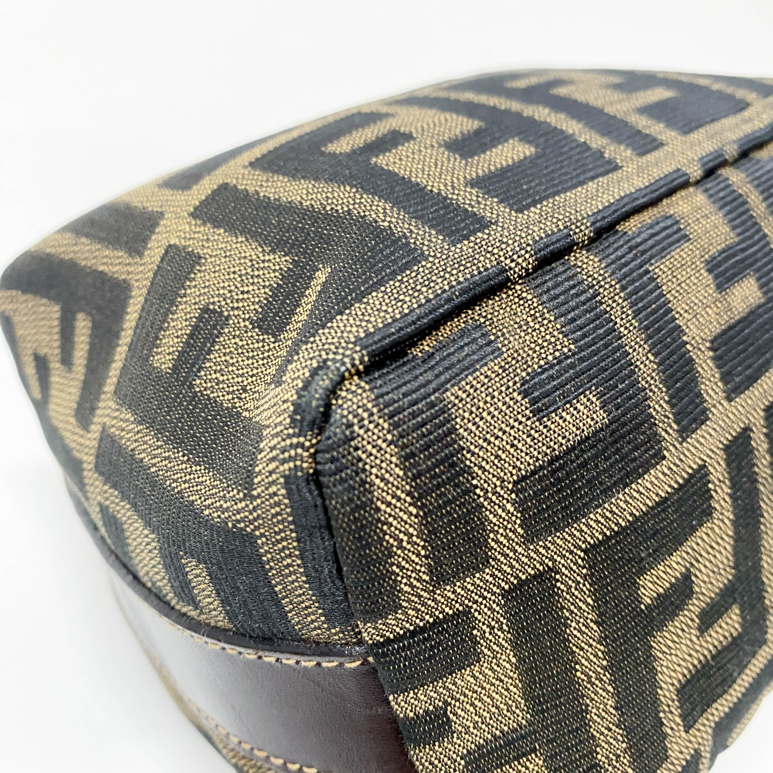 Zucca Brown Canvas Vanity Pouch
