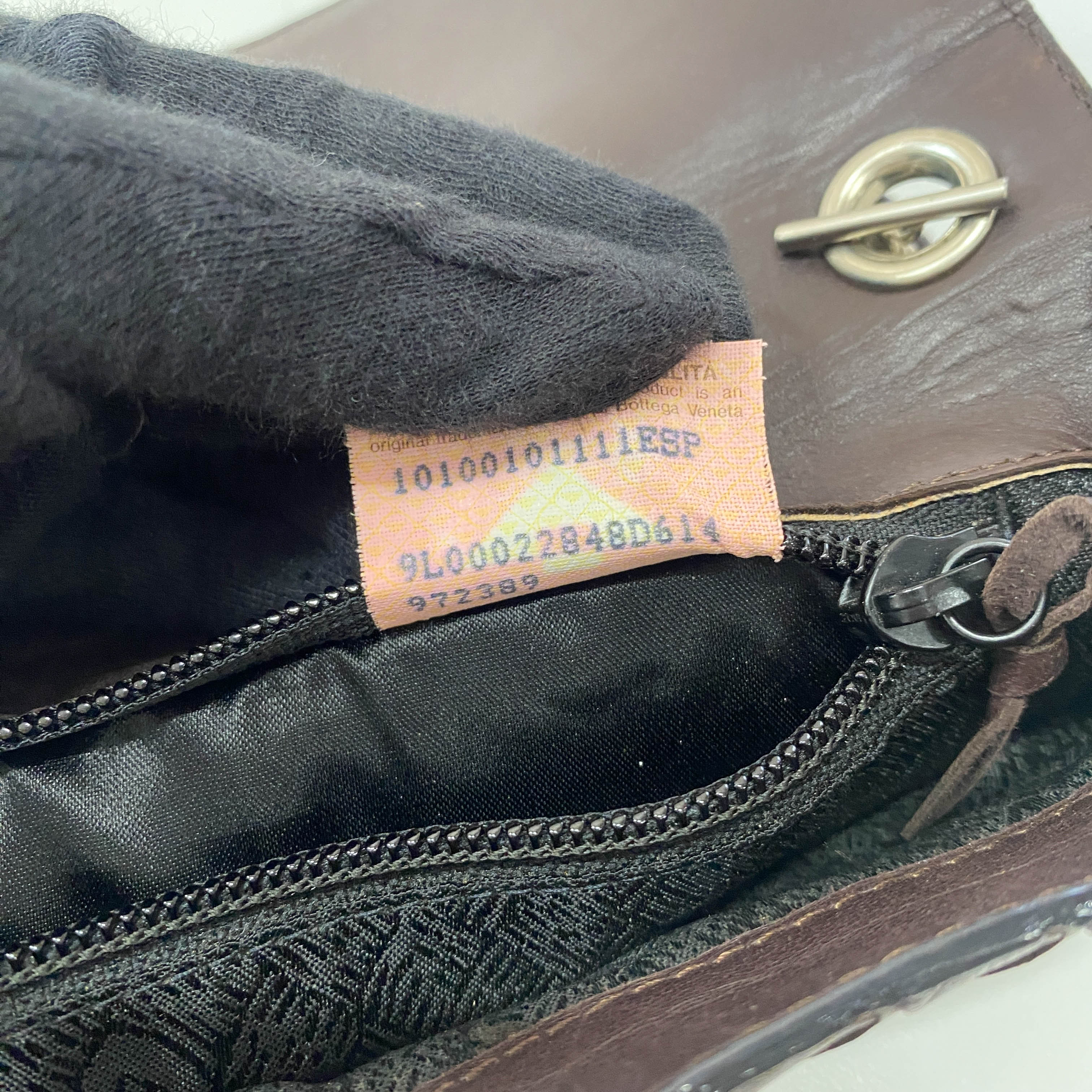 Intrecciato Brown Leather Shoulder Bag