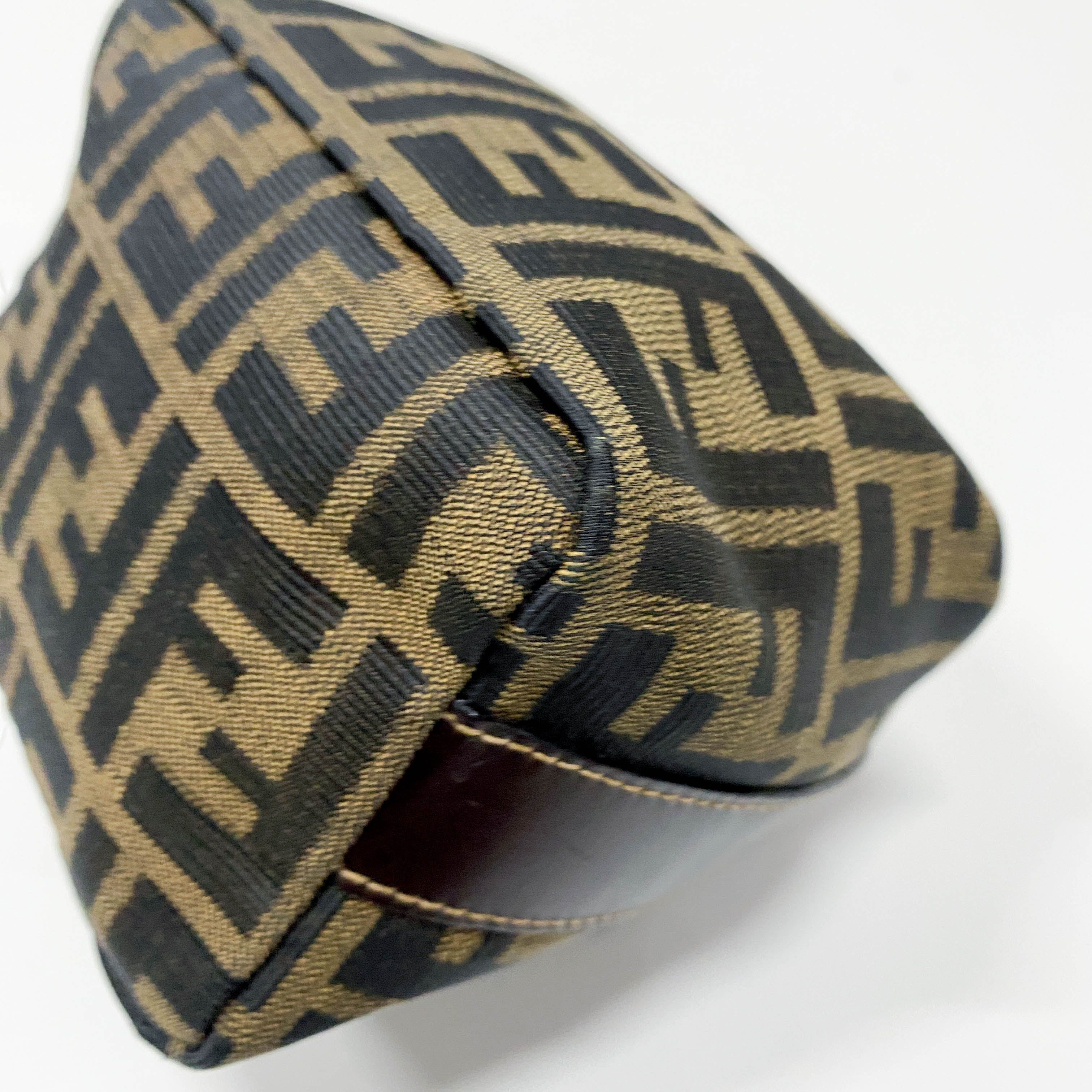 Zucca Brown Canvas Vanity Pouch